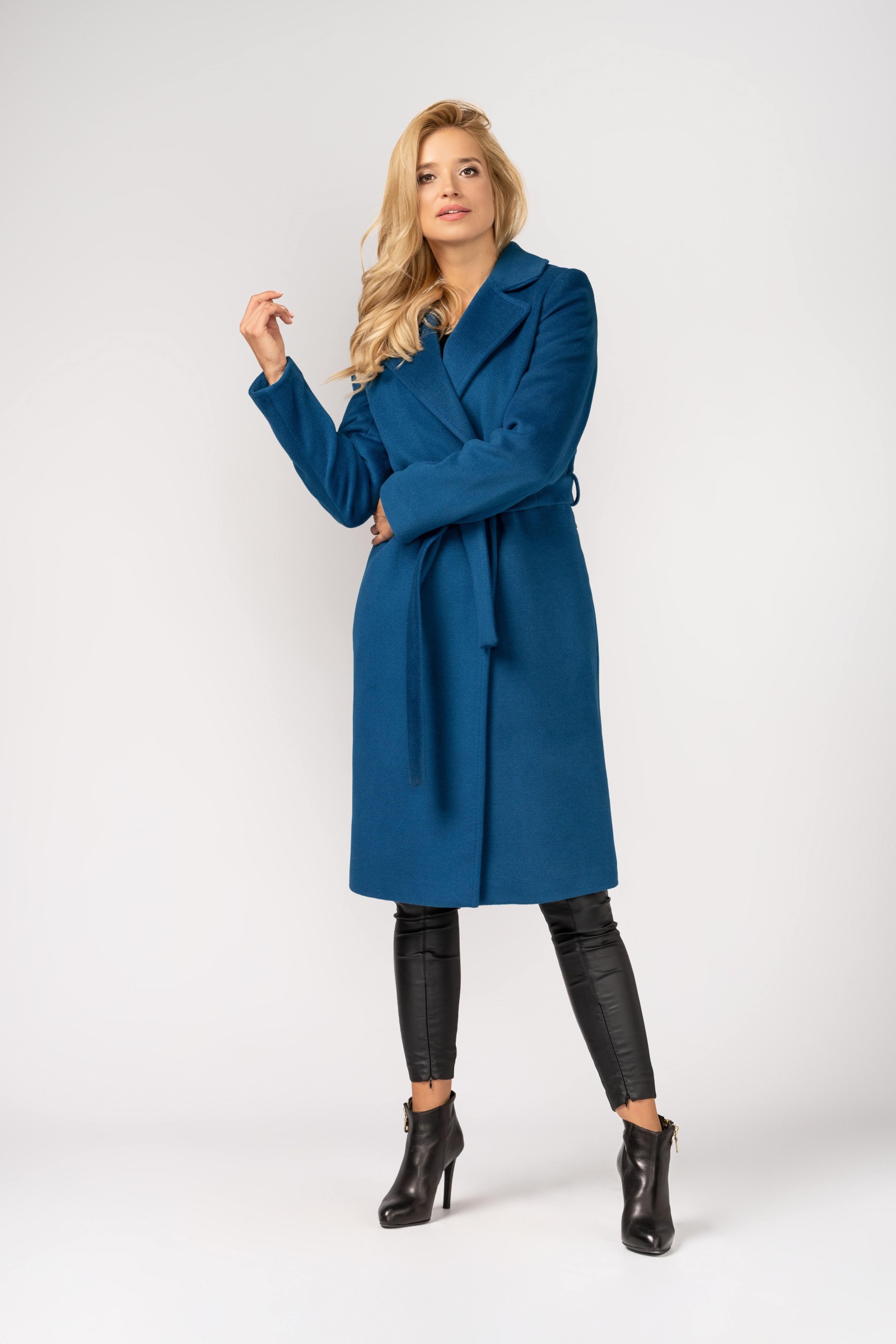 Elegancki, Długi Płaszcz Damski