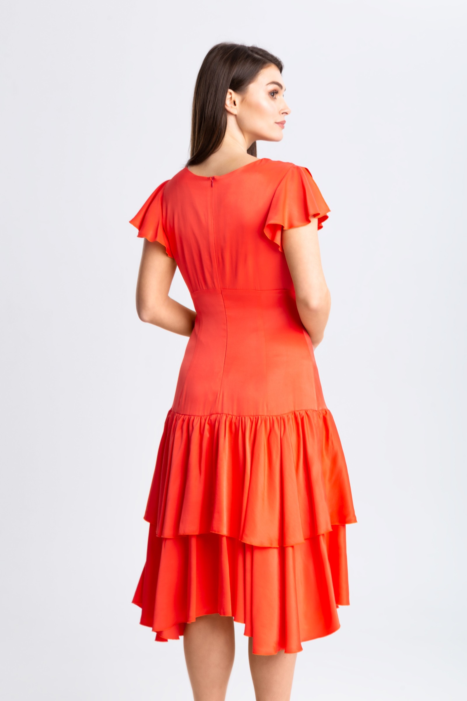 Kobieca, zwiewna sukienka z falbanami m970 Szulist