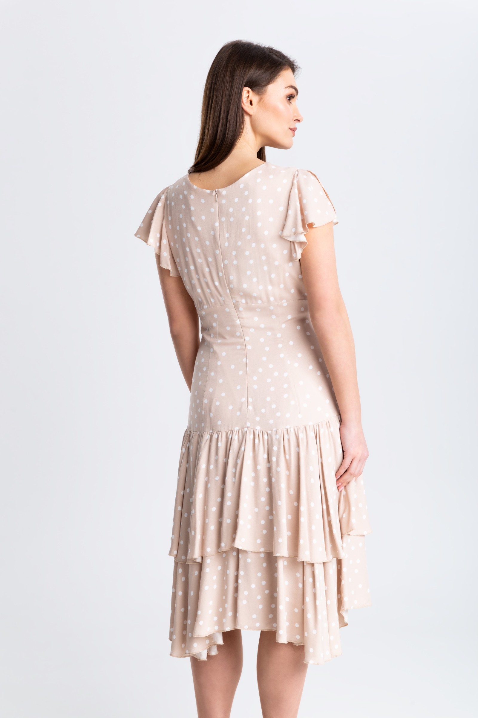 Kobieca, zwiewna sukienka z falbanami m970 Szulist