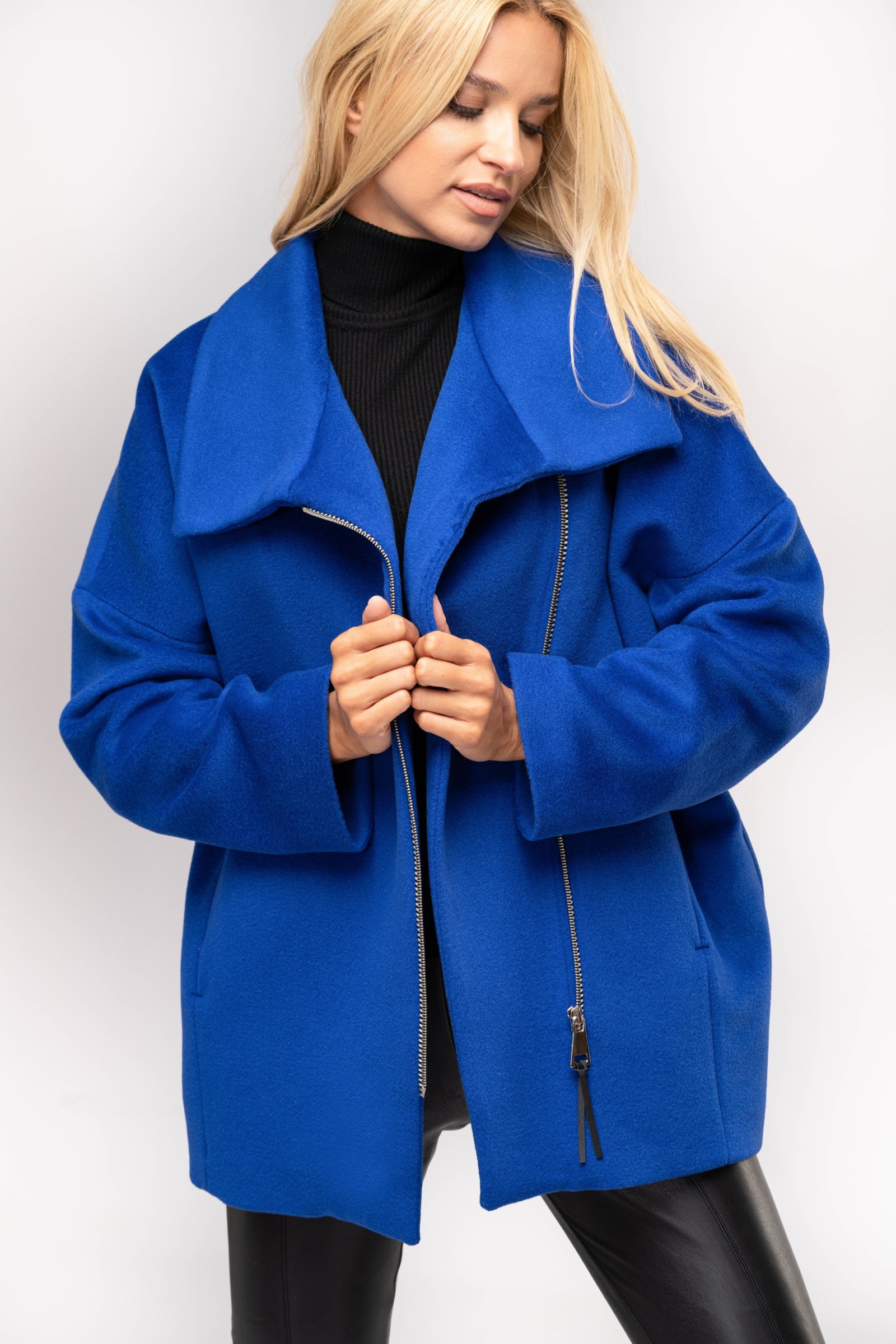 Elegancki, Długi Płaszcz Damski