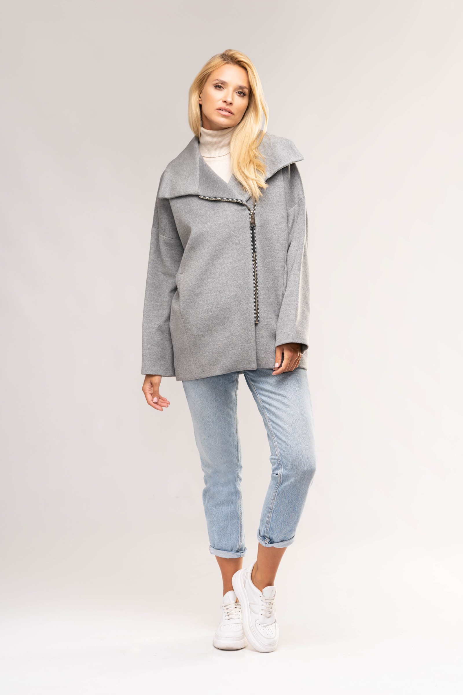 Elegancki, Długi Płaszcz Damski