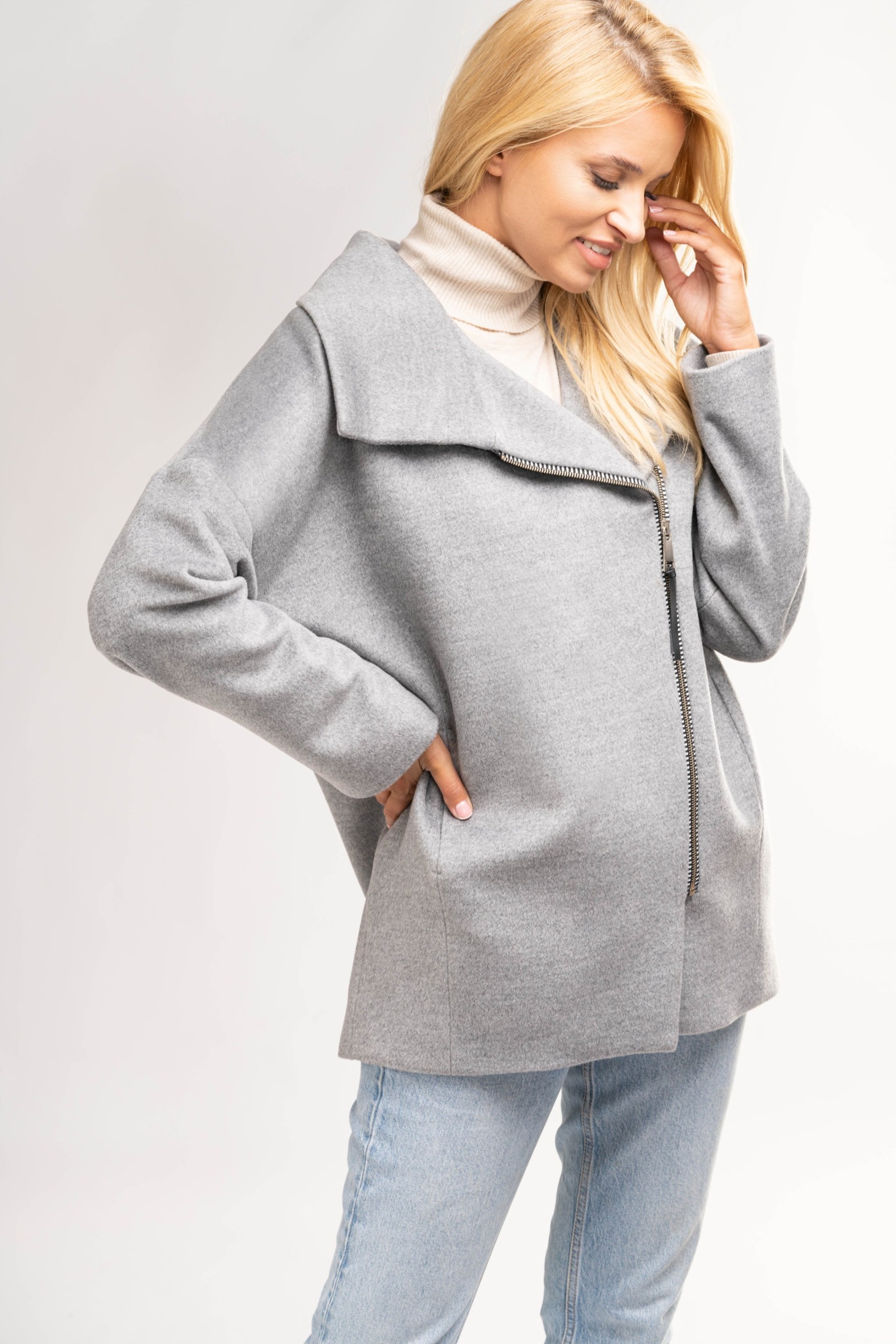 Elegancki, Długi Płaszcz Damski