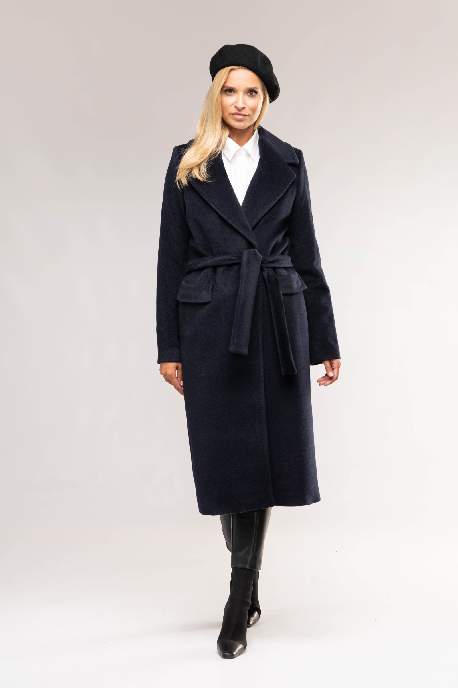 Elegancki, Długi Płaszcz Damski