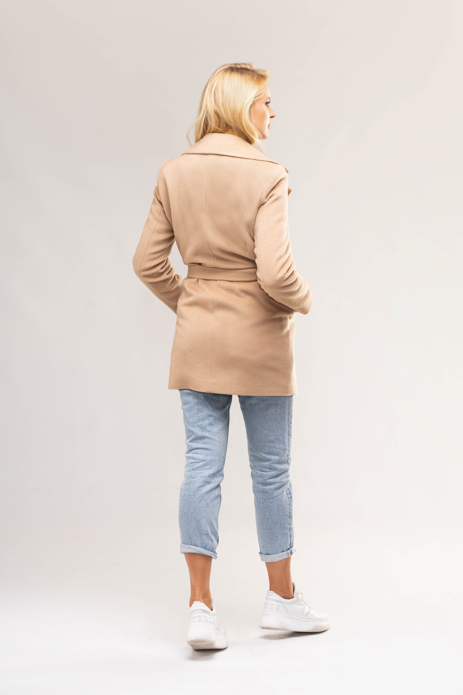 Elegancki, Długi Płaszcz Damski