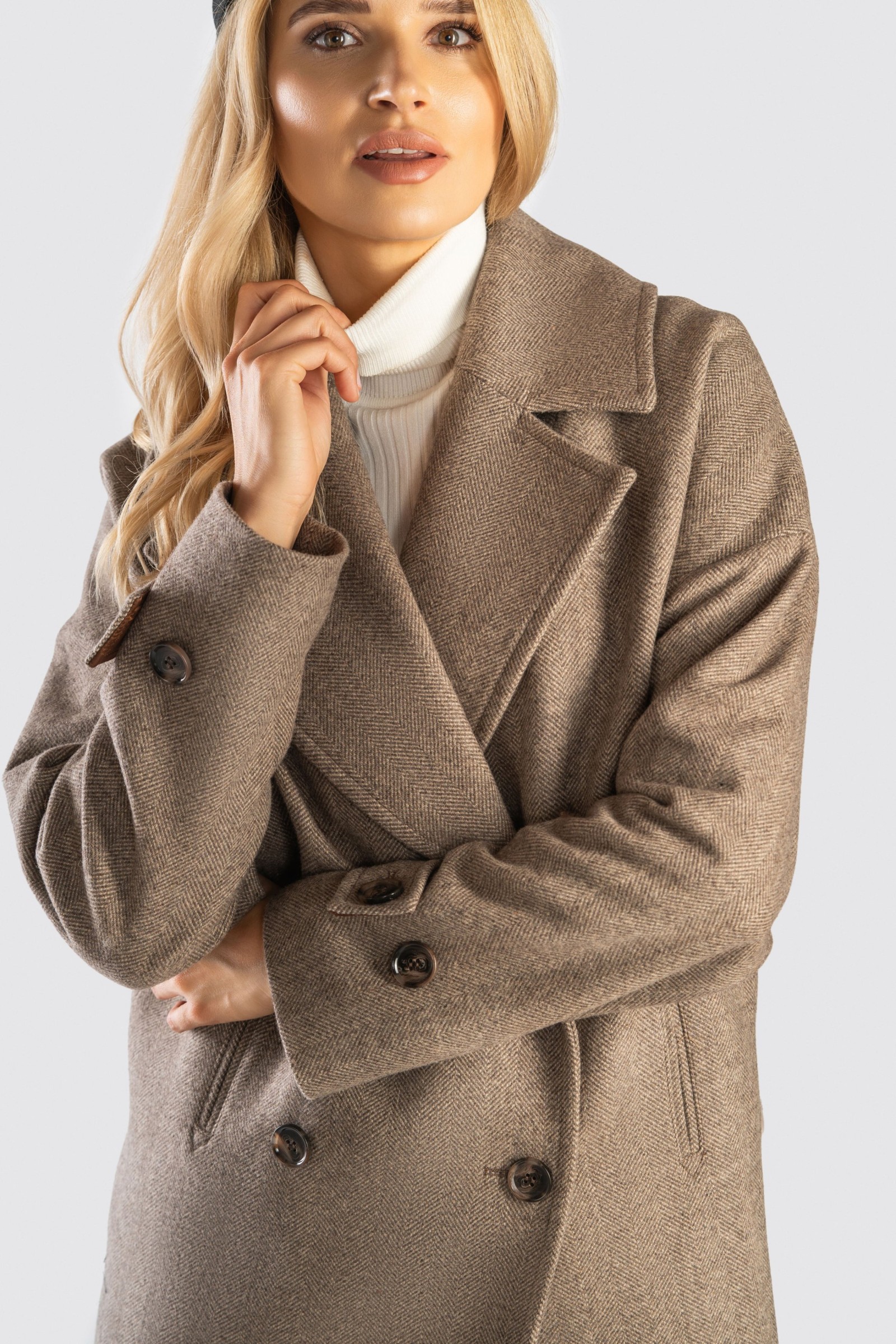 Elegancki, Długi Płaszcz Damski