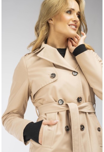 Klasyczny bawełniany prochowiec firmy Szulist - czarny m533