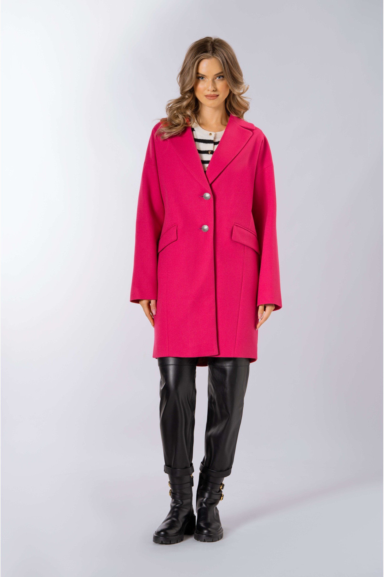 Elegancki, Długi Płaszcz Damski