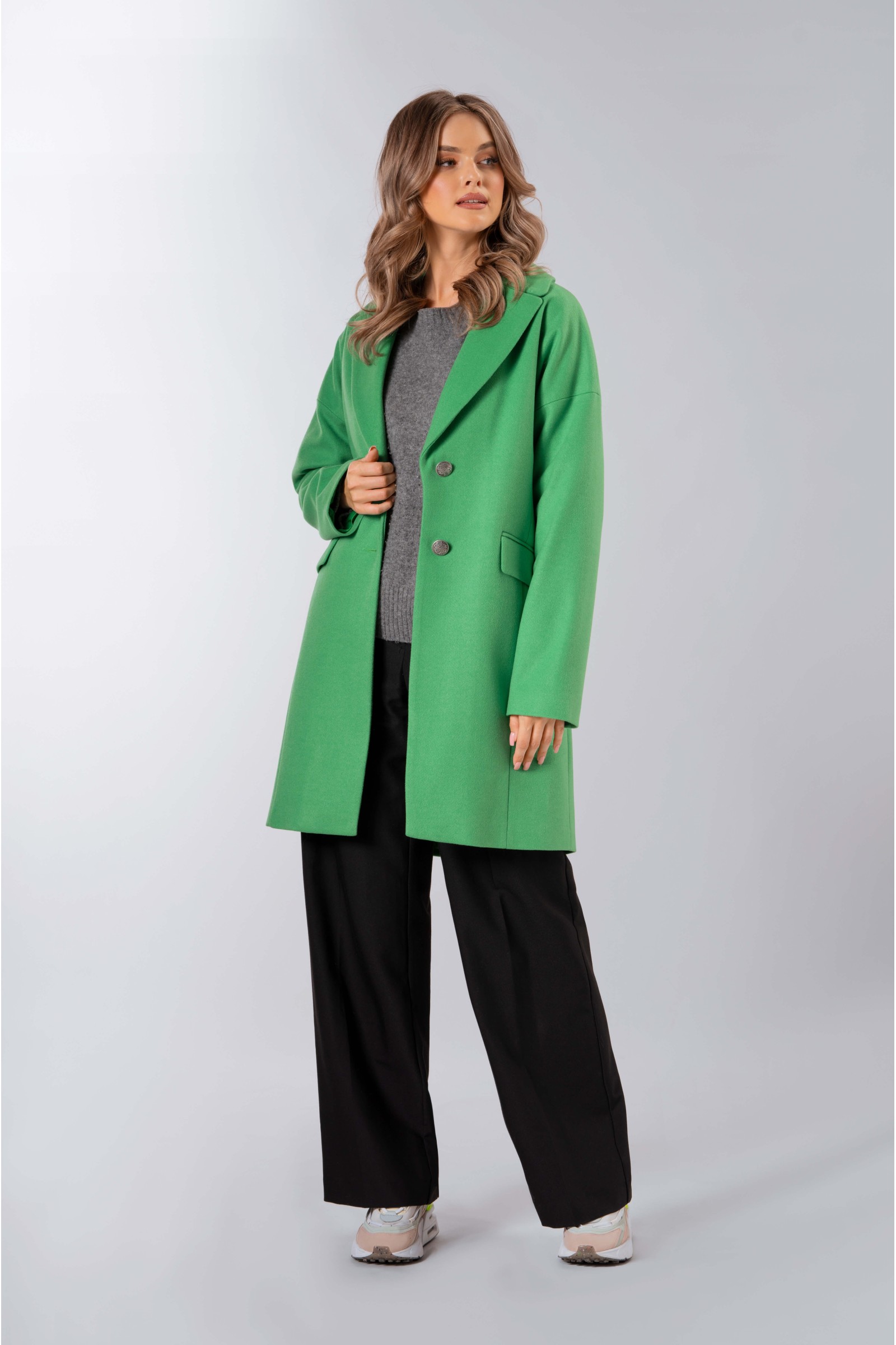 Elegancki, Długi Płaszcz Damski