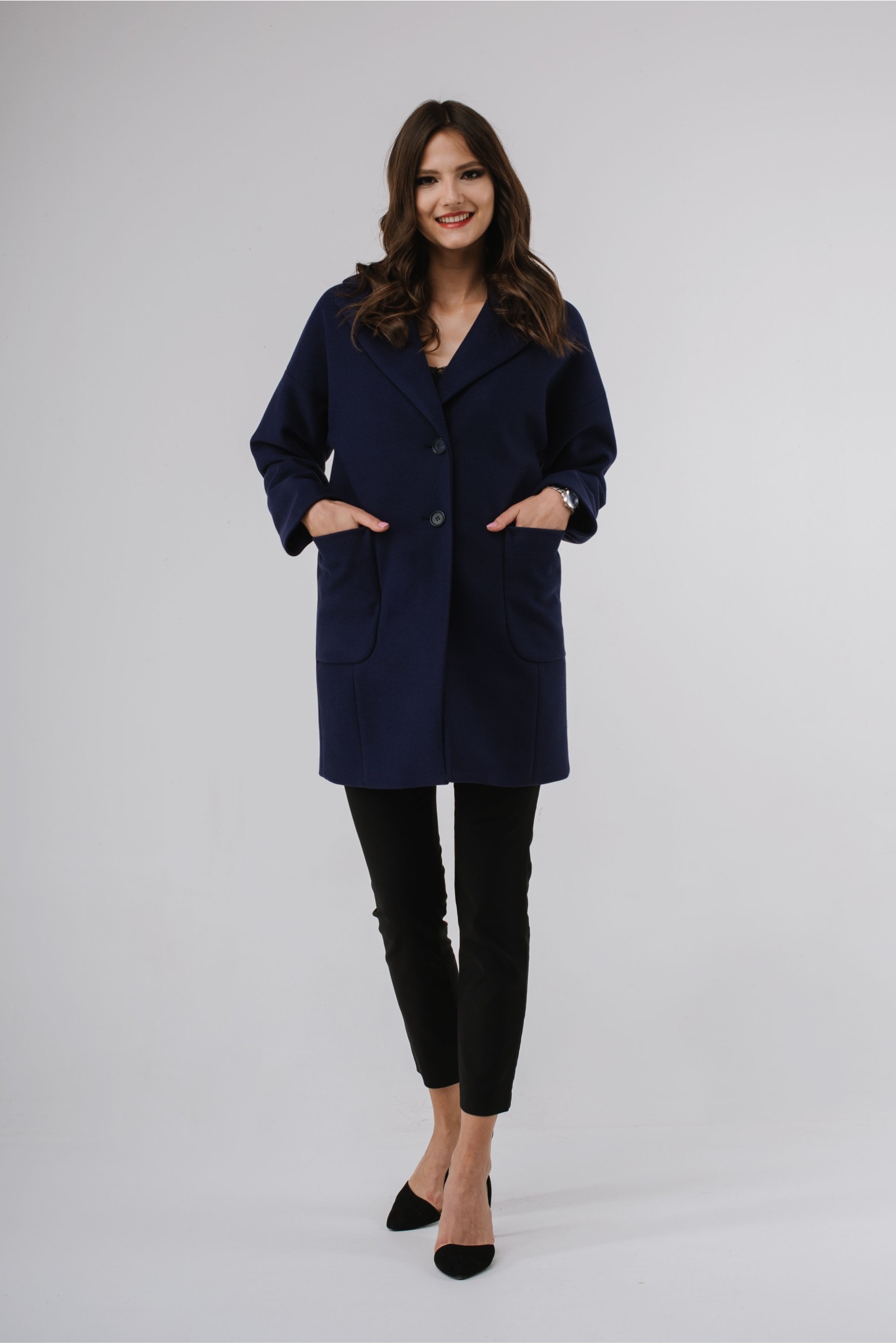 Elegancki, Długi Płaszcz Damski