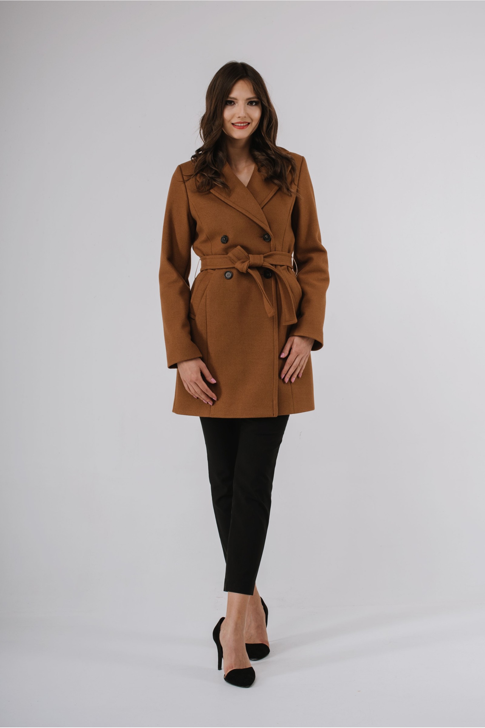 Elegancki, Długi Płaszcz Damski