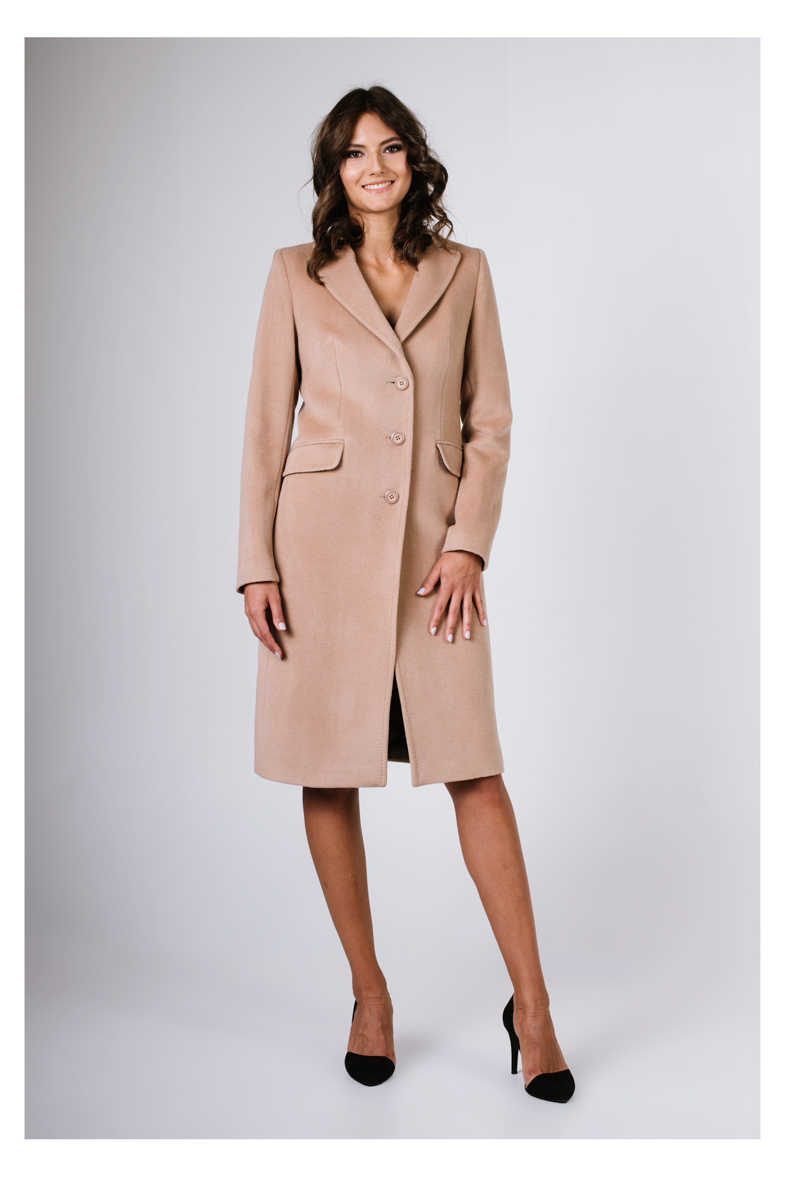 Elegancki, Długi Płaszcz Damski