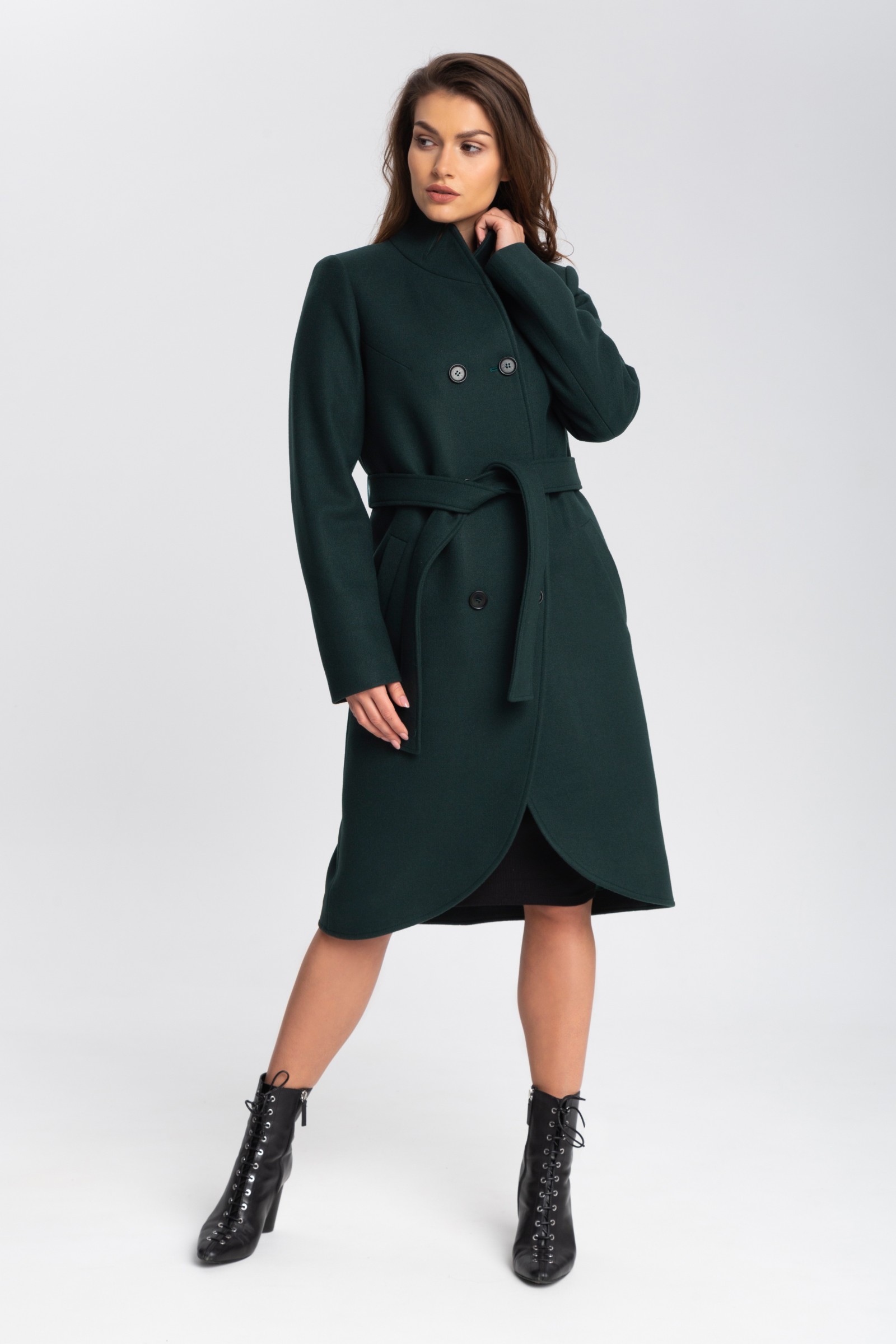 Elegancki, Długi Płaszcz Damski