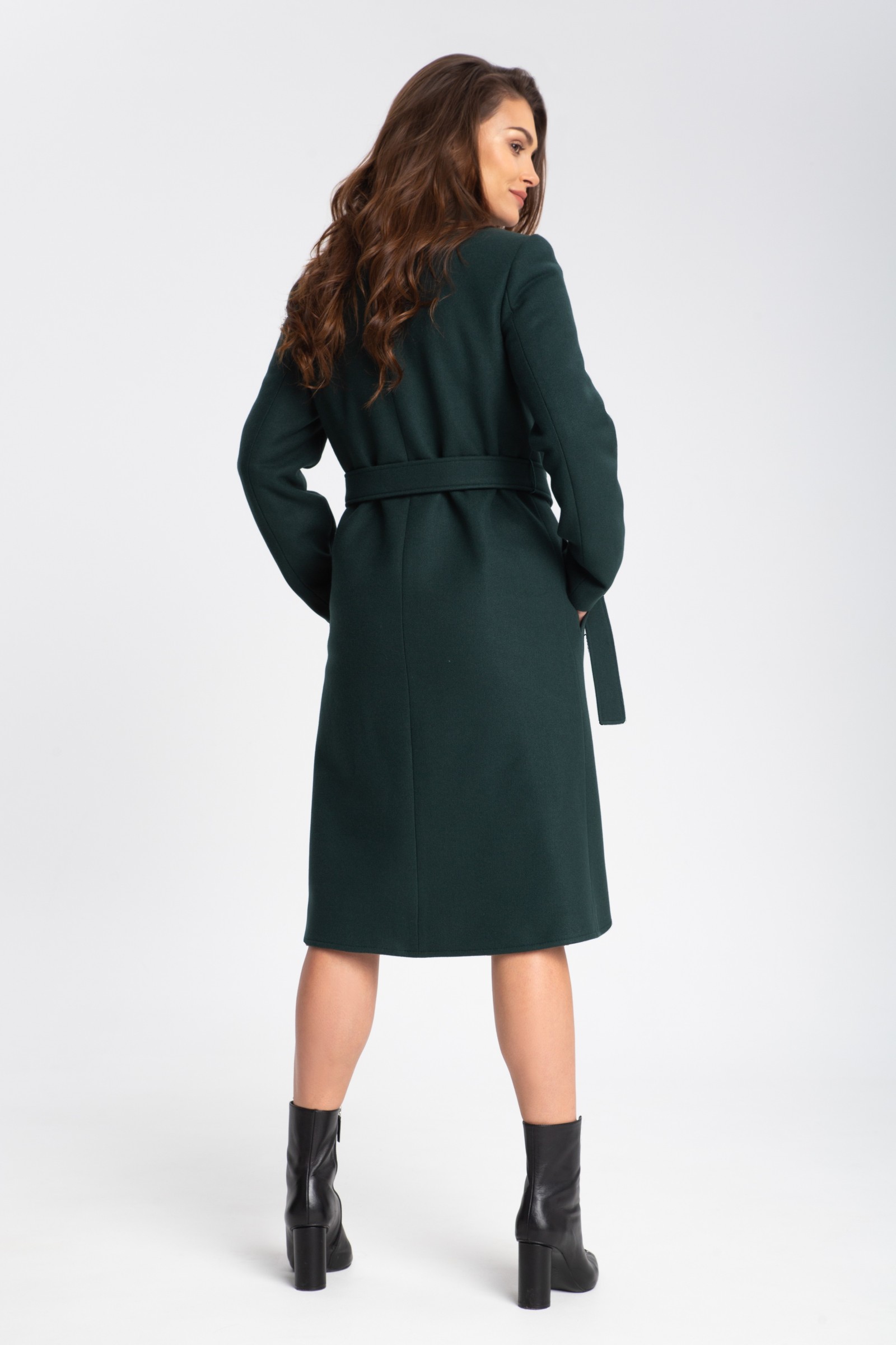 Elegancki, Długi Płaszcz Damski