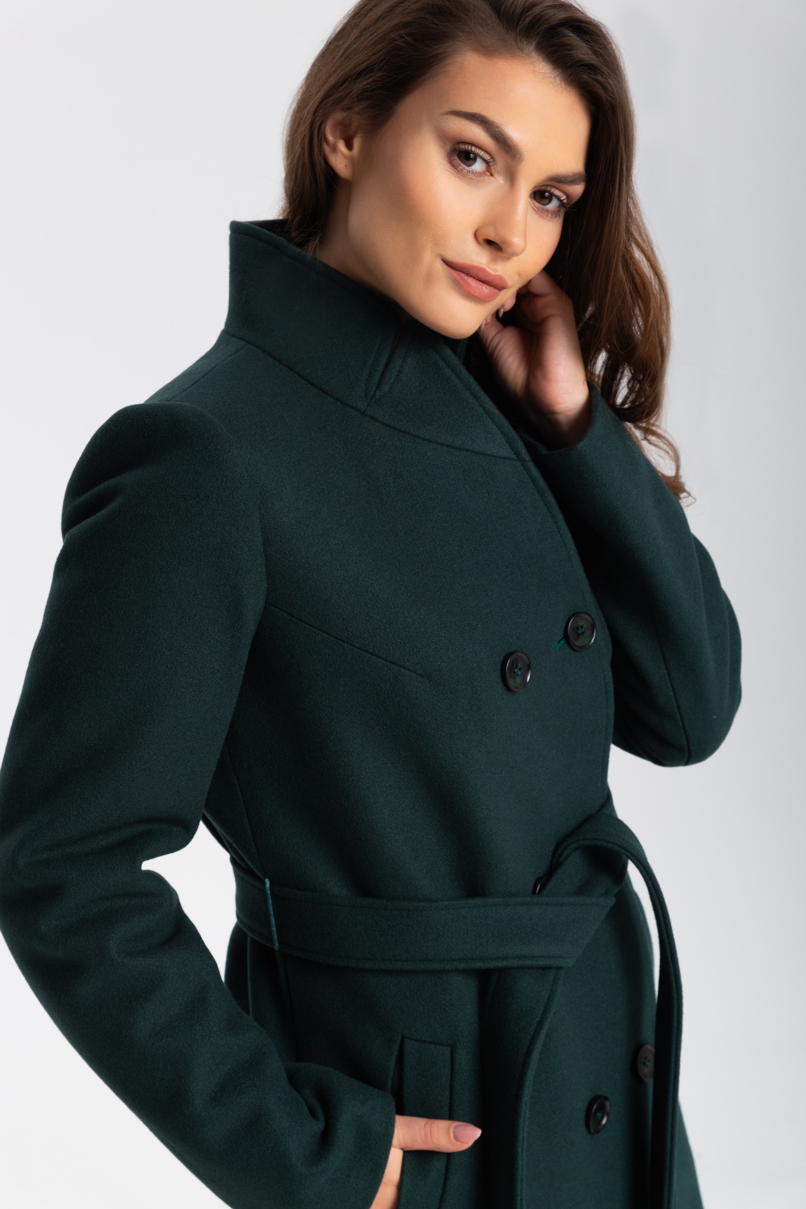 Elegancki, Długi Płaszcz Damski