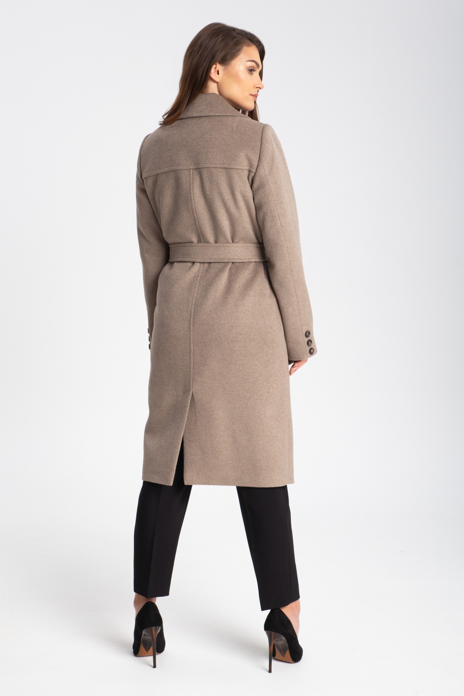 Elegancki, Długi Płaszcz Damski