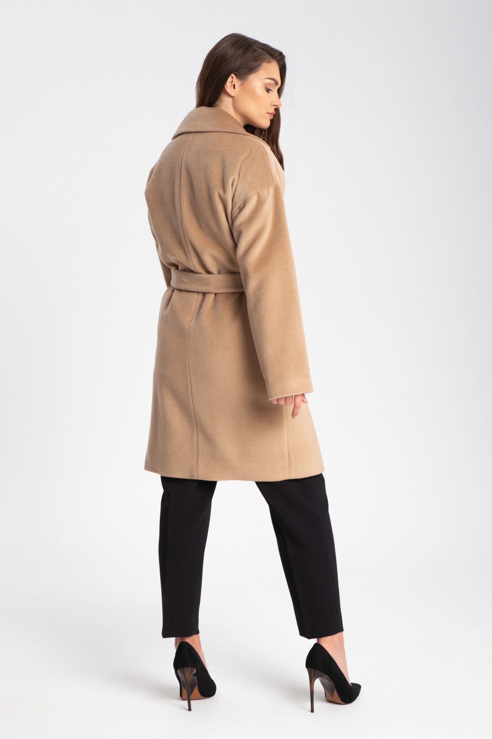 Elegancki, Długi Płaszcz Damski