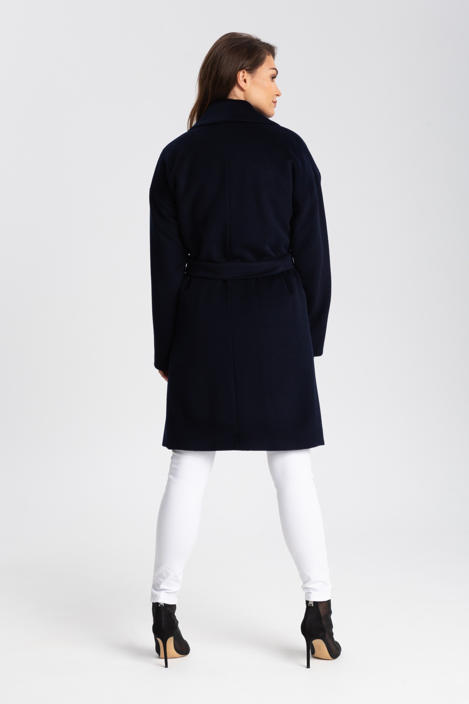 Elegancki, Długi Płaszcz Damski