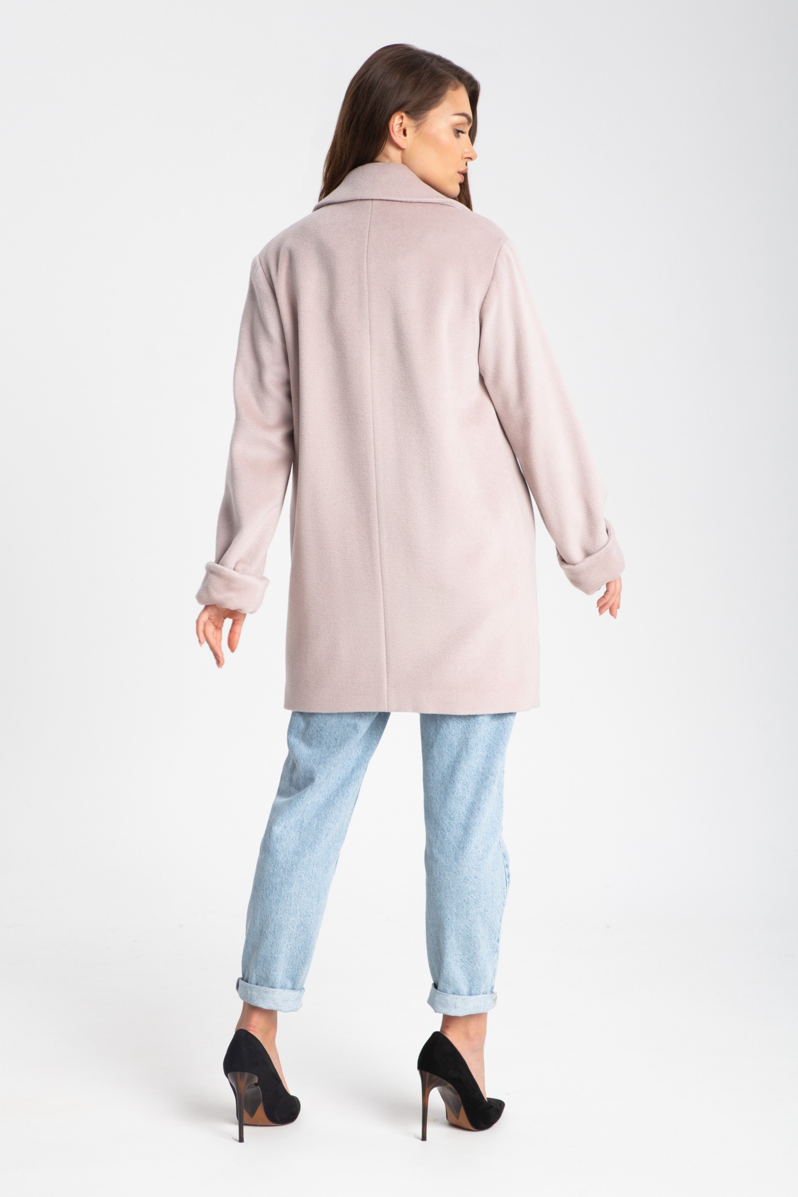 Elegancki, Długi Płaszcz Damski