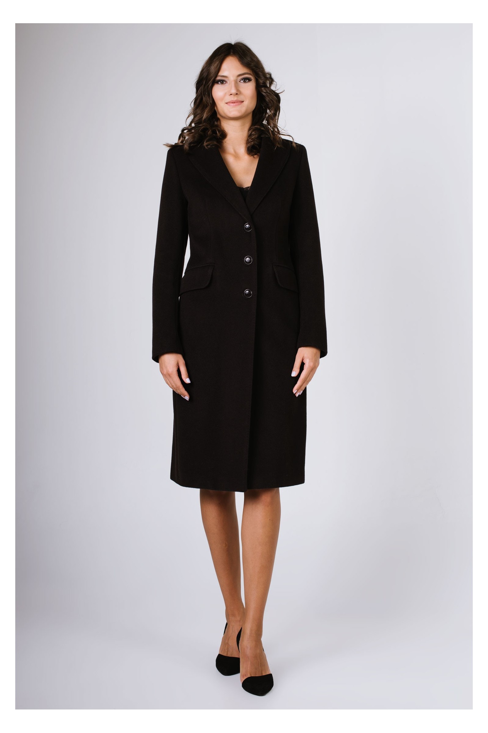 Elegancki, Długi Płaszcz Damski