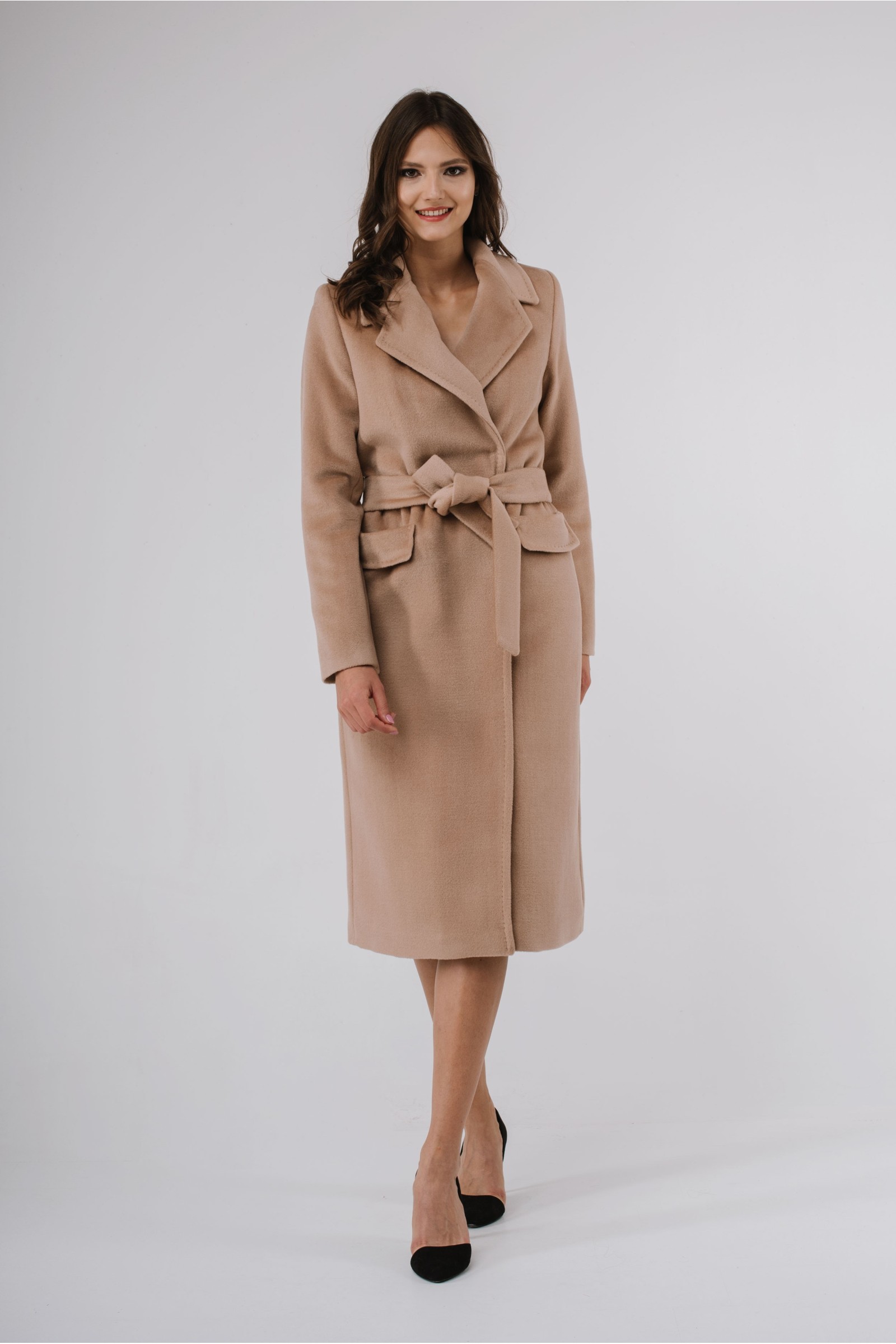 Elegancki, Długi Płaszcz Damski