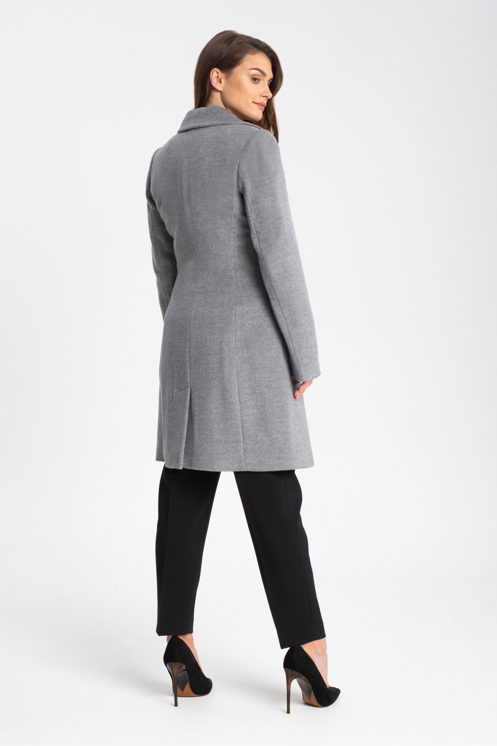 Elegancki, Długi Płaszcz Damski