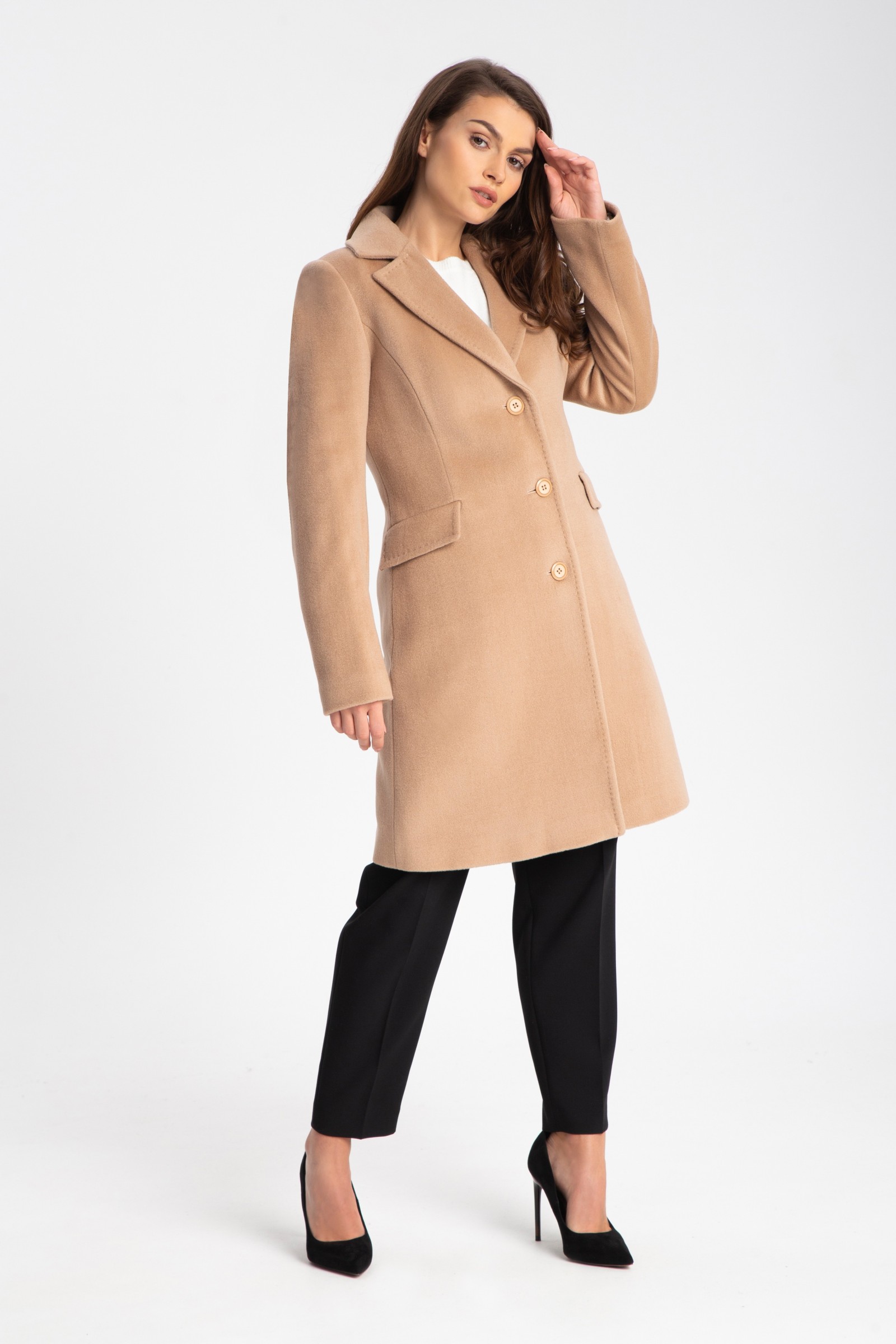 Elegancki, Długi Płaszcz Damski