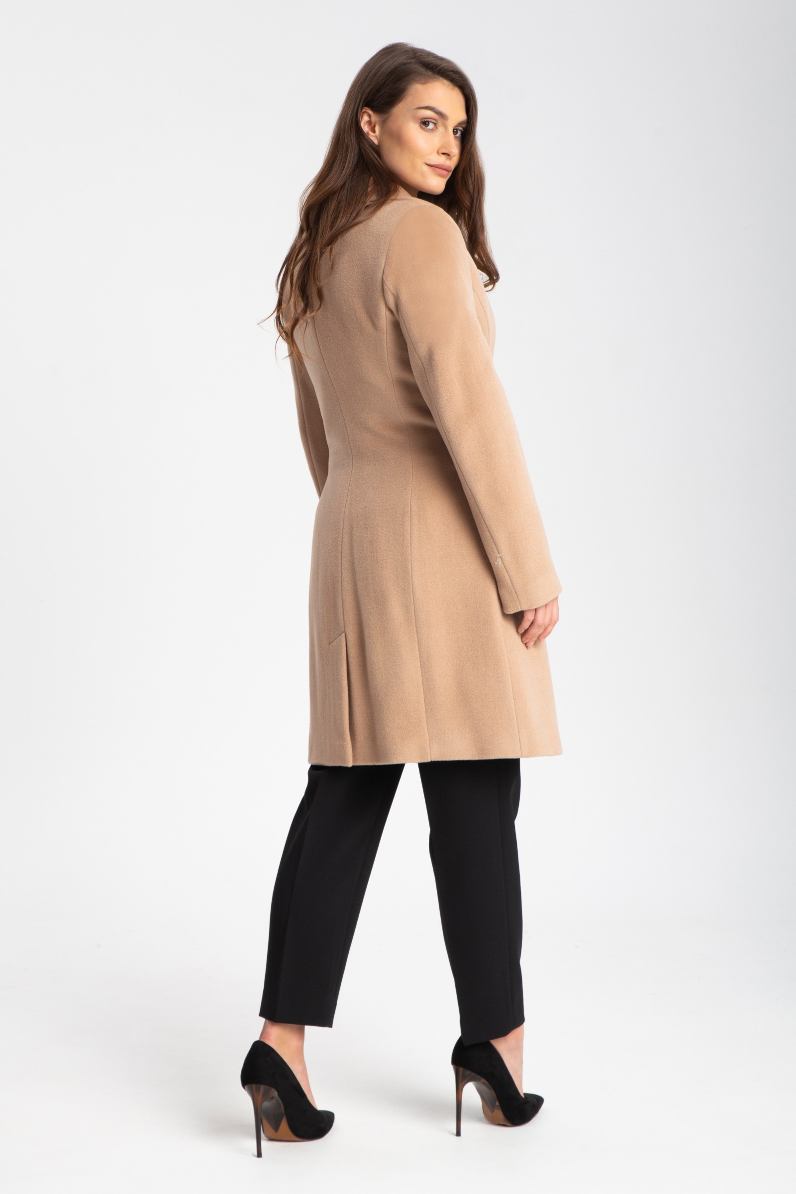 Elegancki, Długi Płaszcz Damski