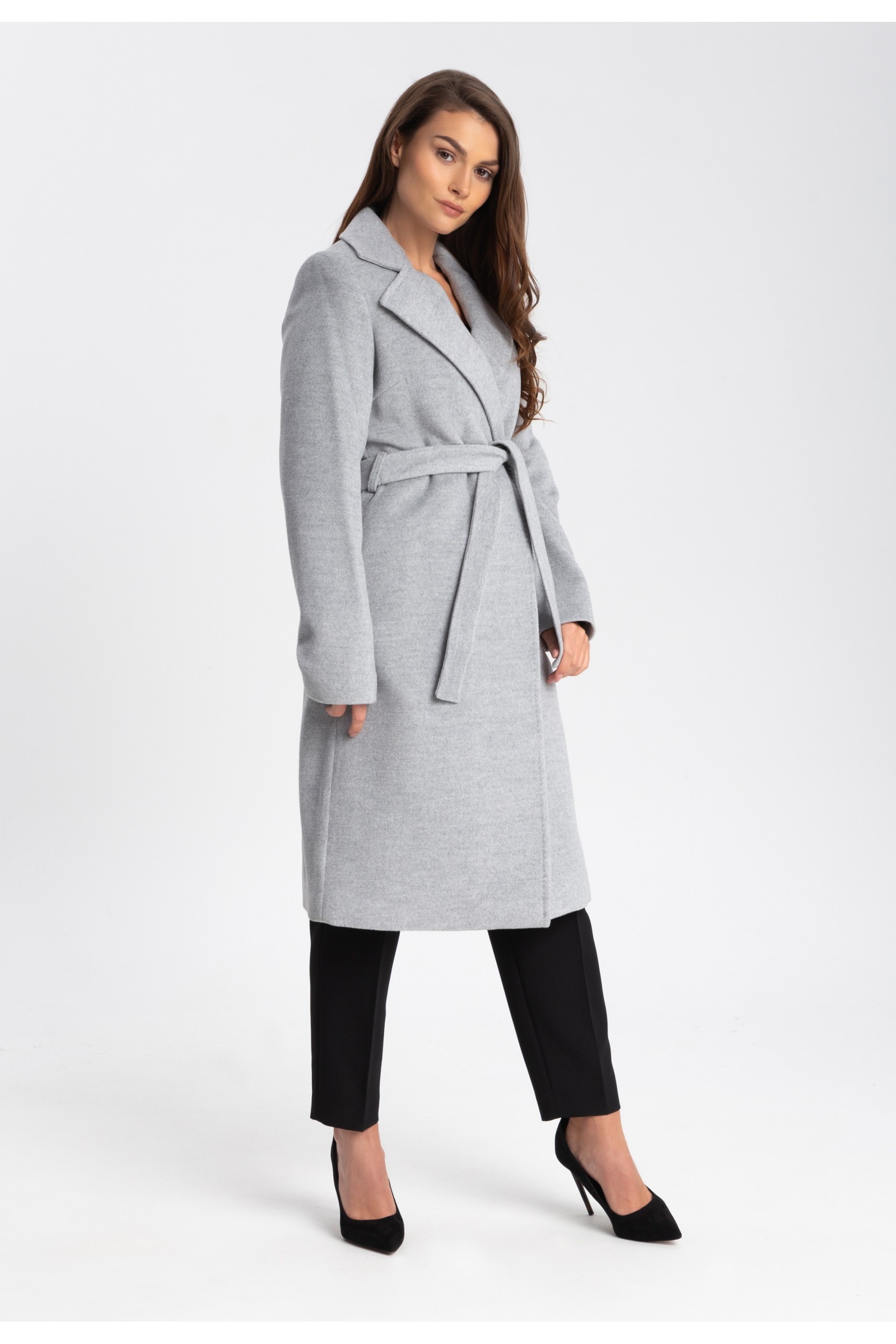 Elegancki, Długi Płaszcz Damski