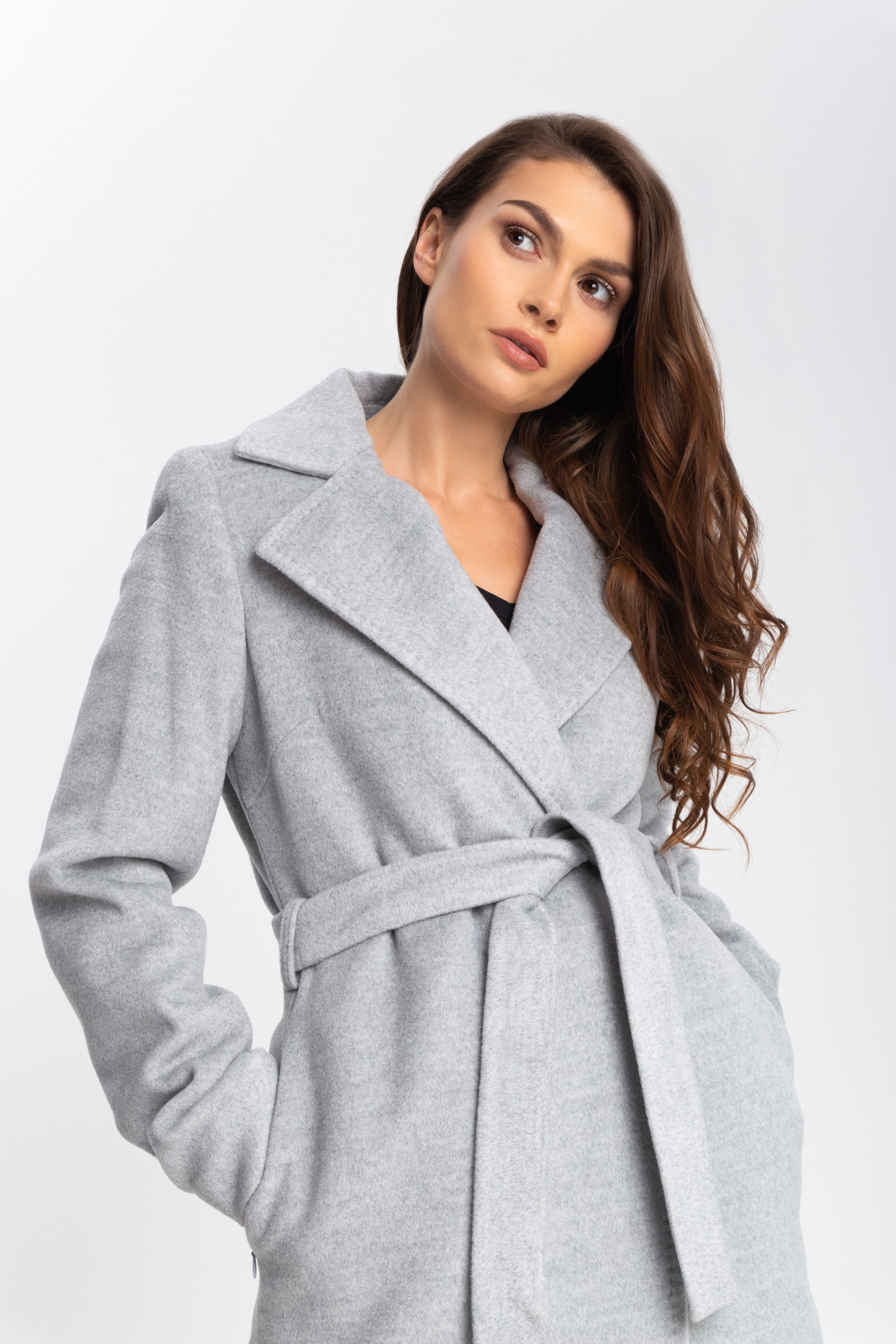 Elegancki, Długi Płaszcz Damski