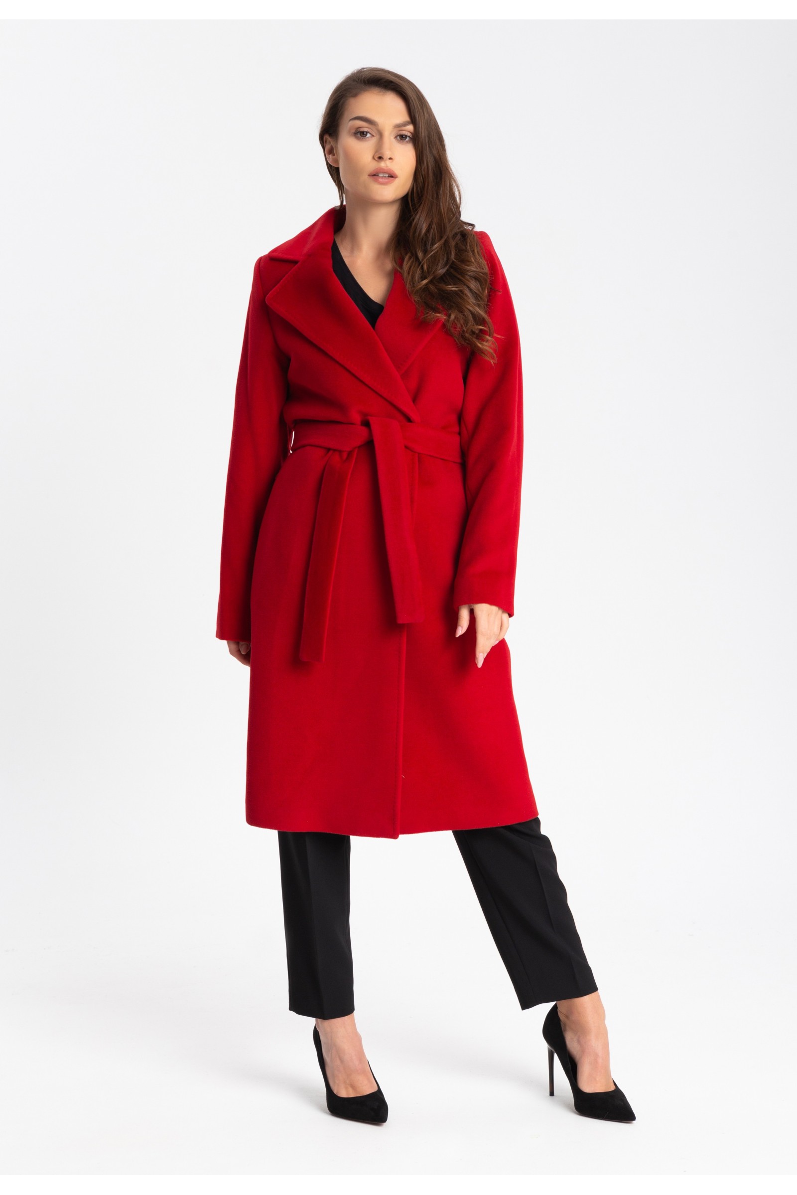 Elegancki, Długi Płaszcz Damski