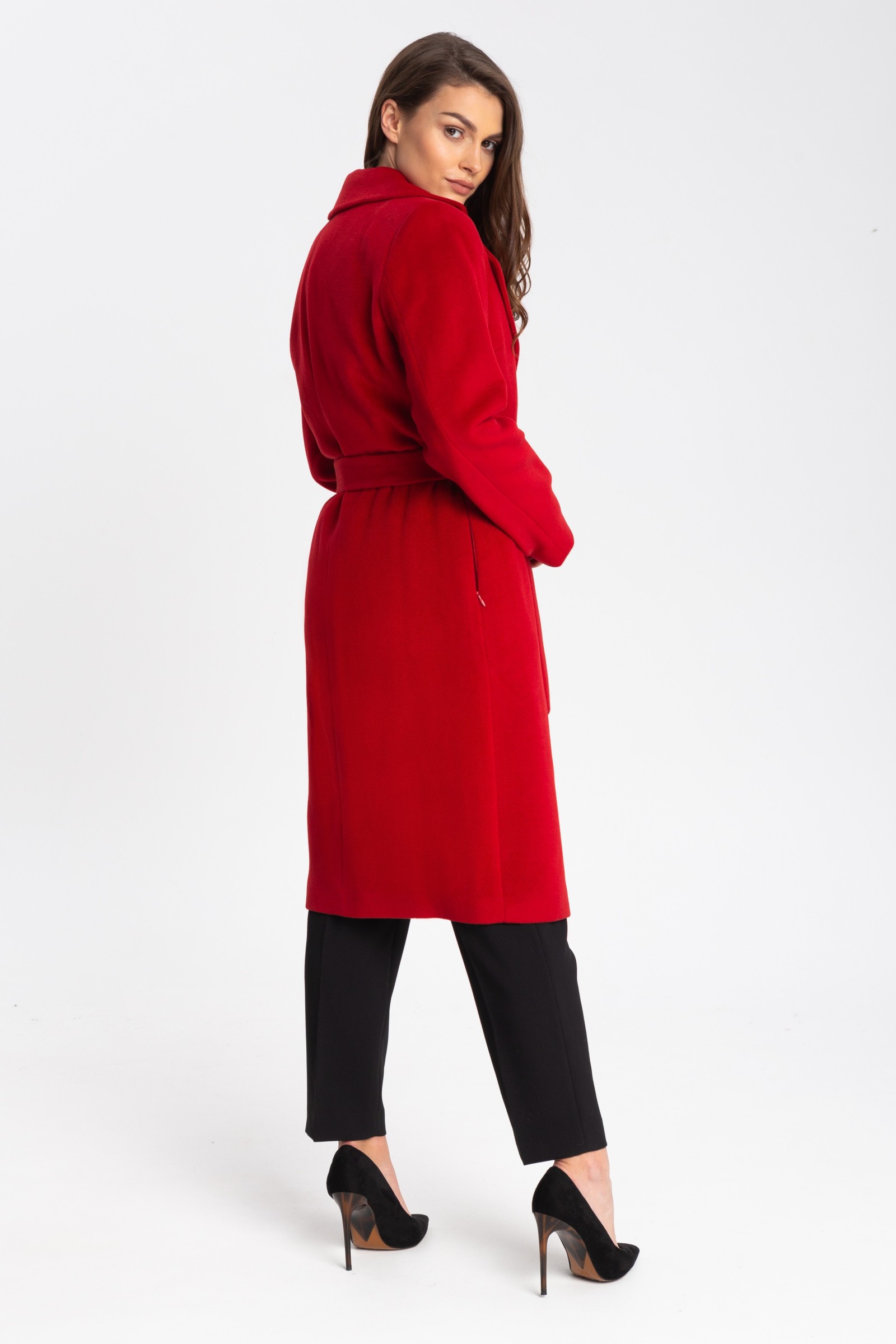 Elegancki, Długi Płaszcz Damski