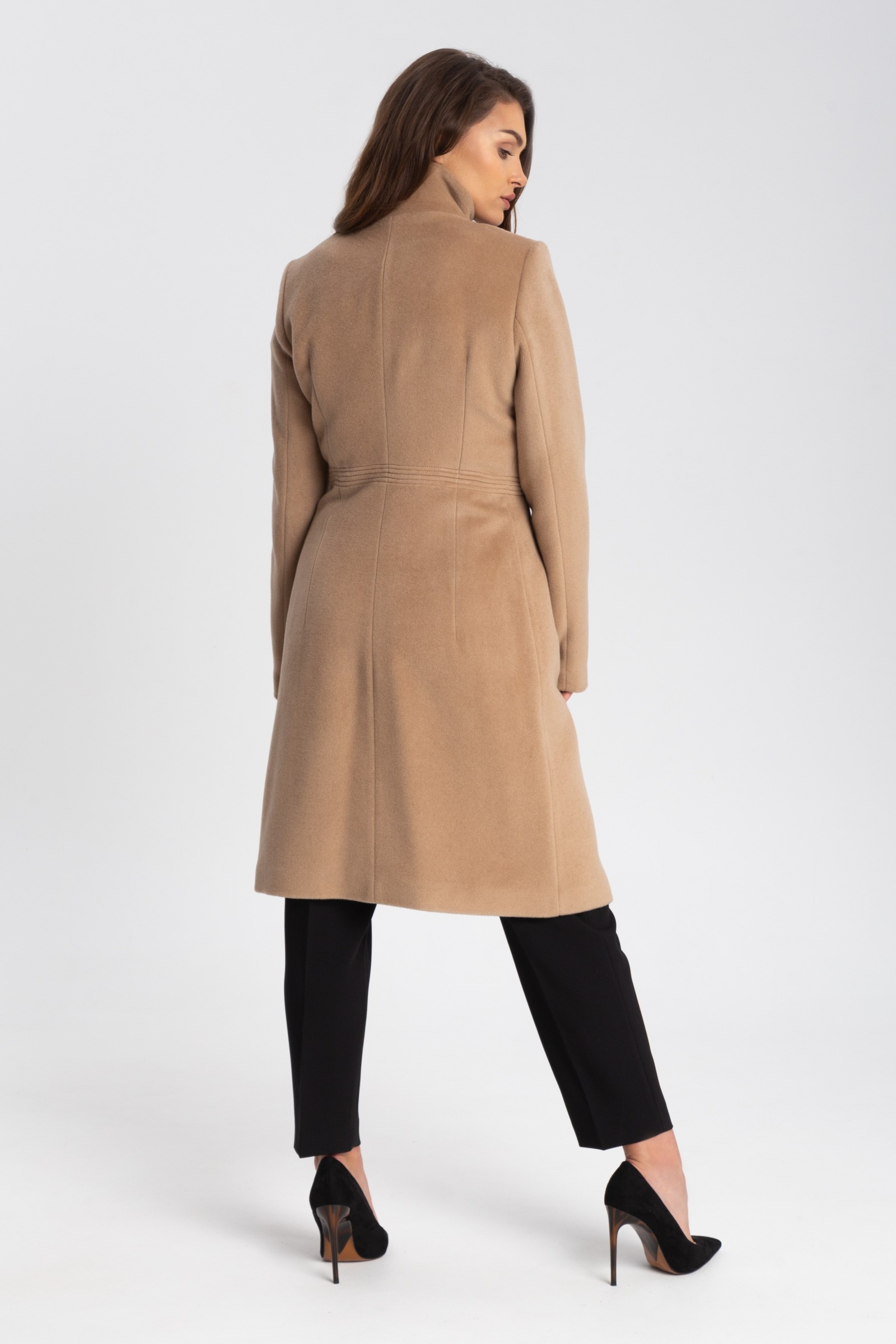 Elegancki, Długi Płaszcz Damski