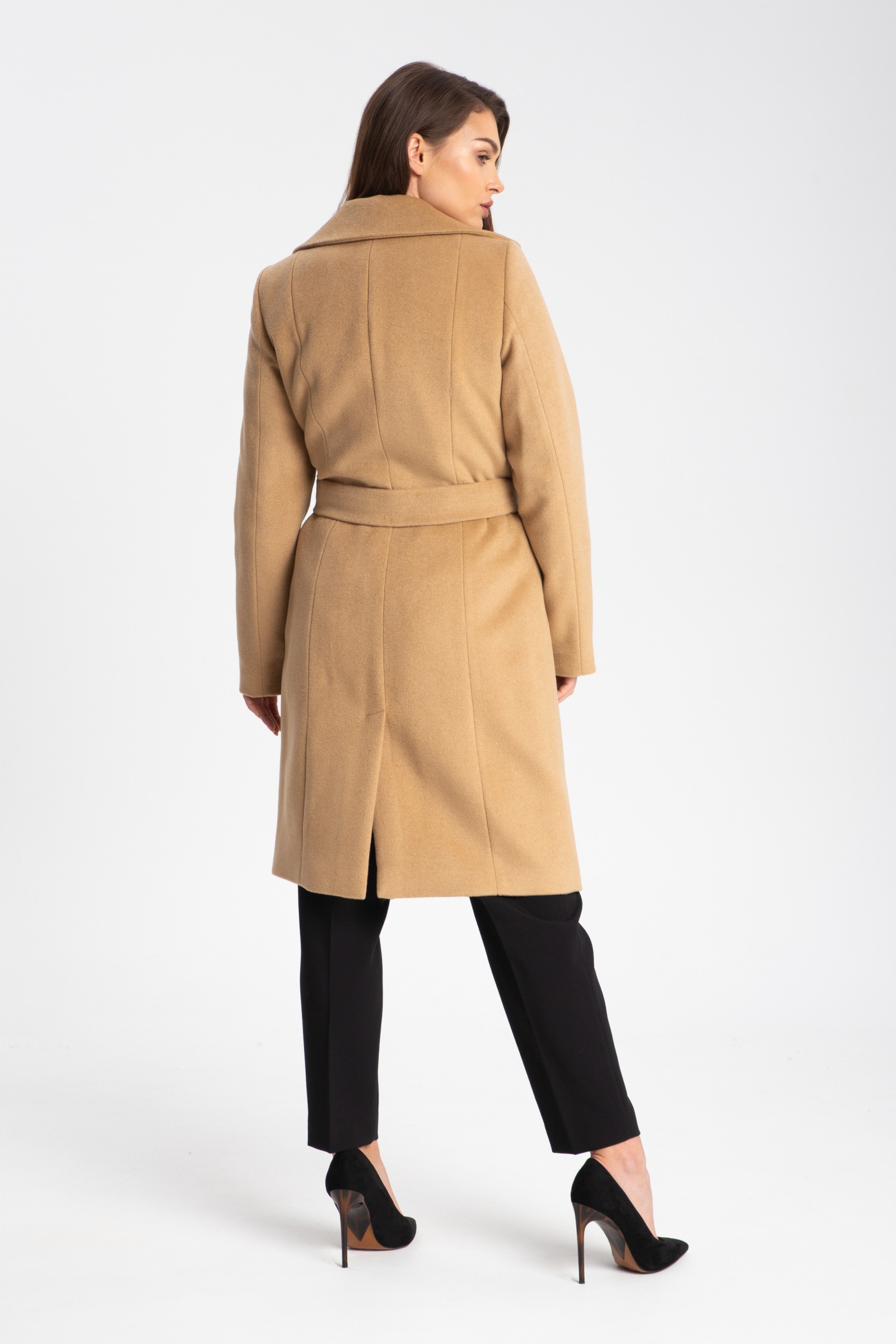 Elegancki, Długi Płaszcz Damski