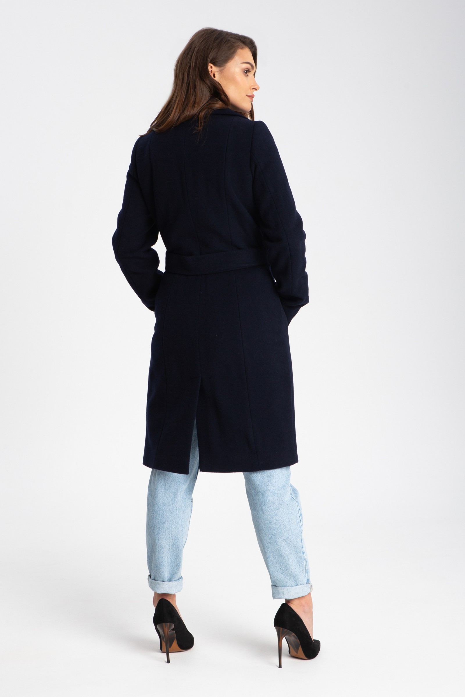 Elegancki, Długi Płaszcz Damski