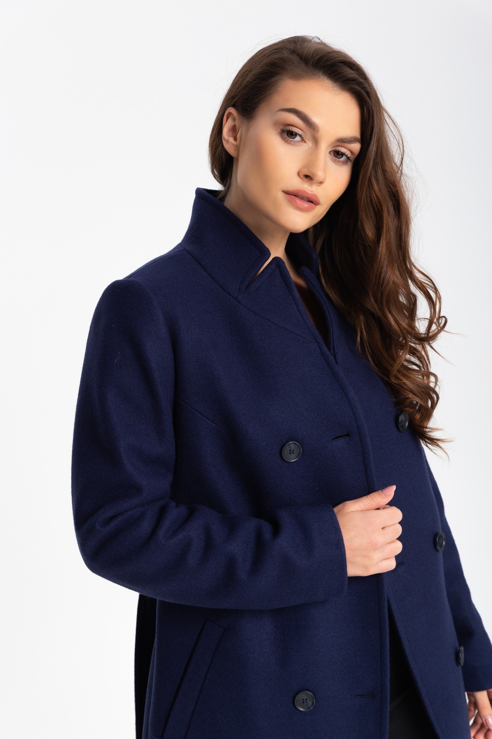 Elegancki, Długi Płaszcz Damski