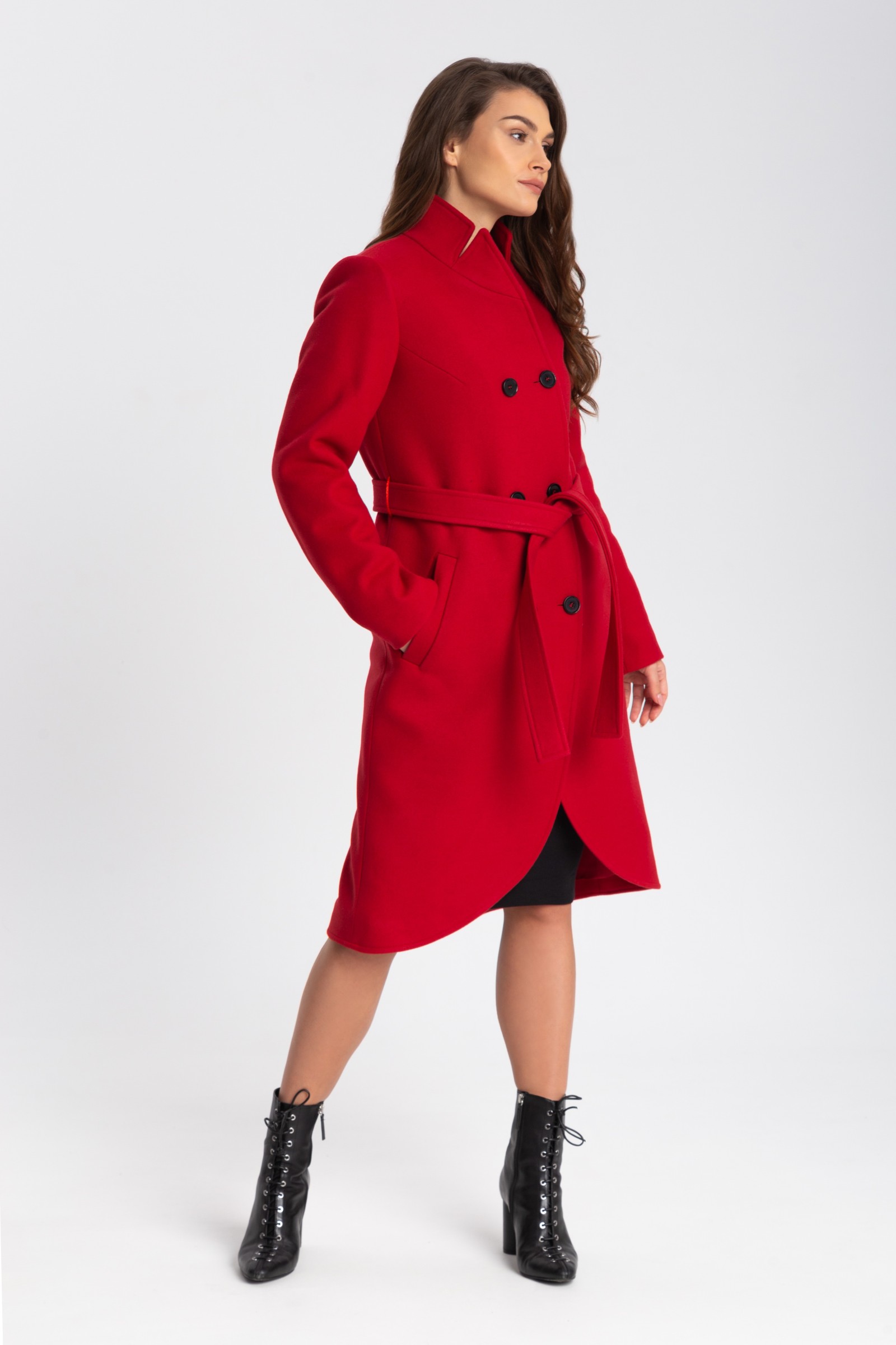 Elegancki, Długi Płaszcz Damski