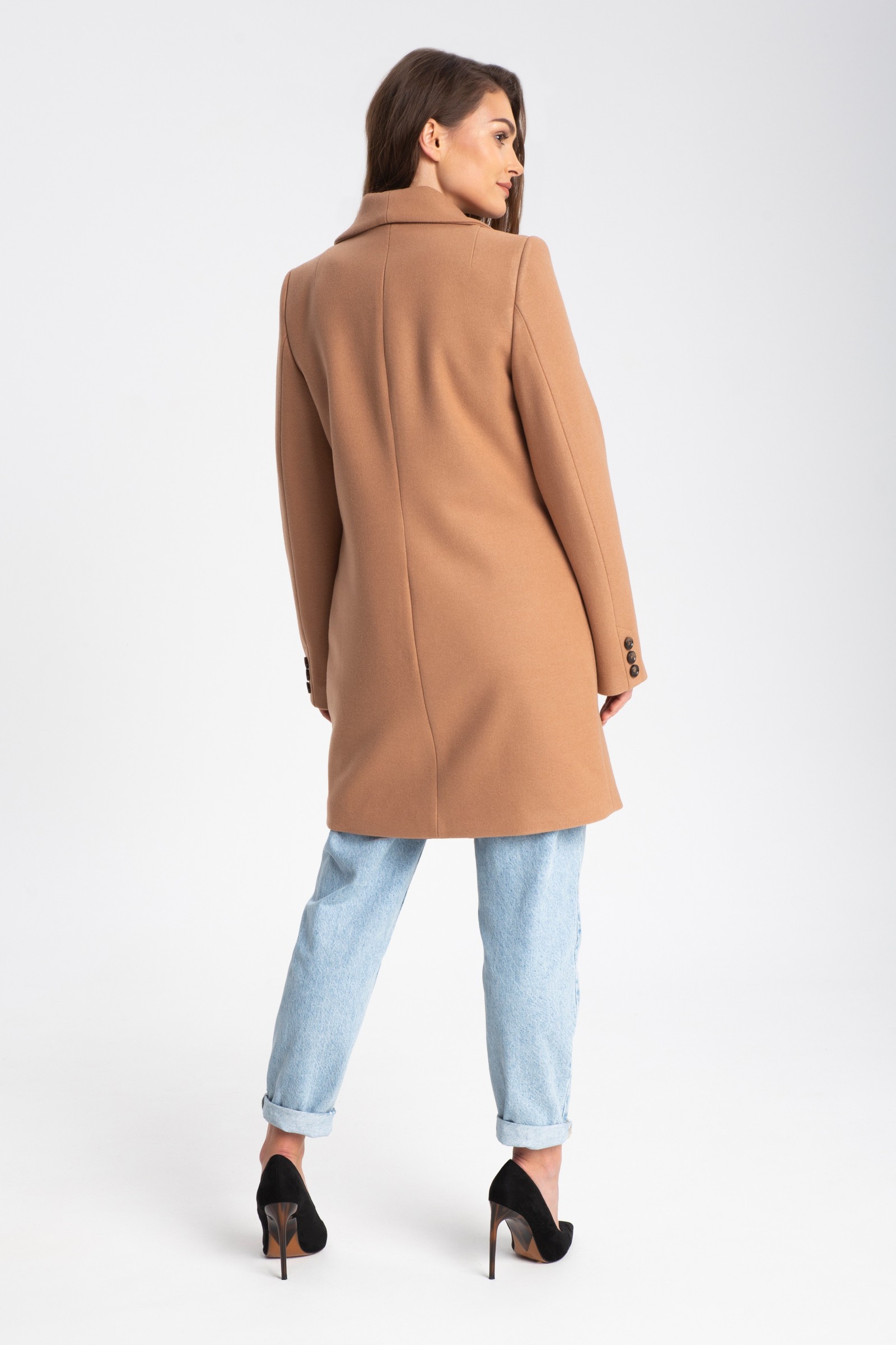 Elegancki, Długi Płaszcz Damski