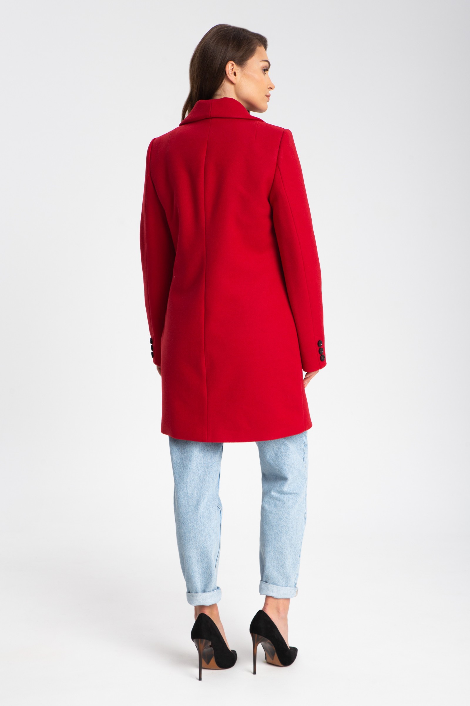 Elegancki, Długi Płaszcz Damski