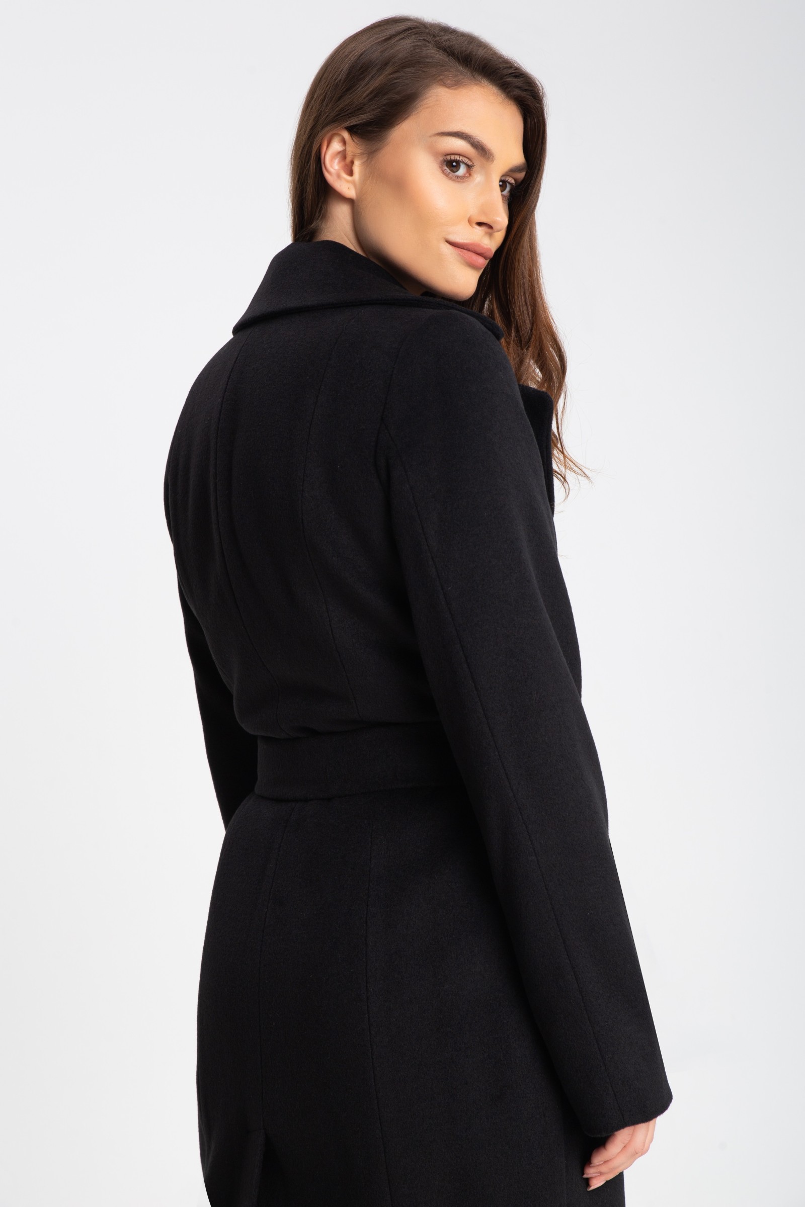 Elegancki, Długi Płaszcz Damski