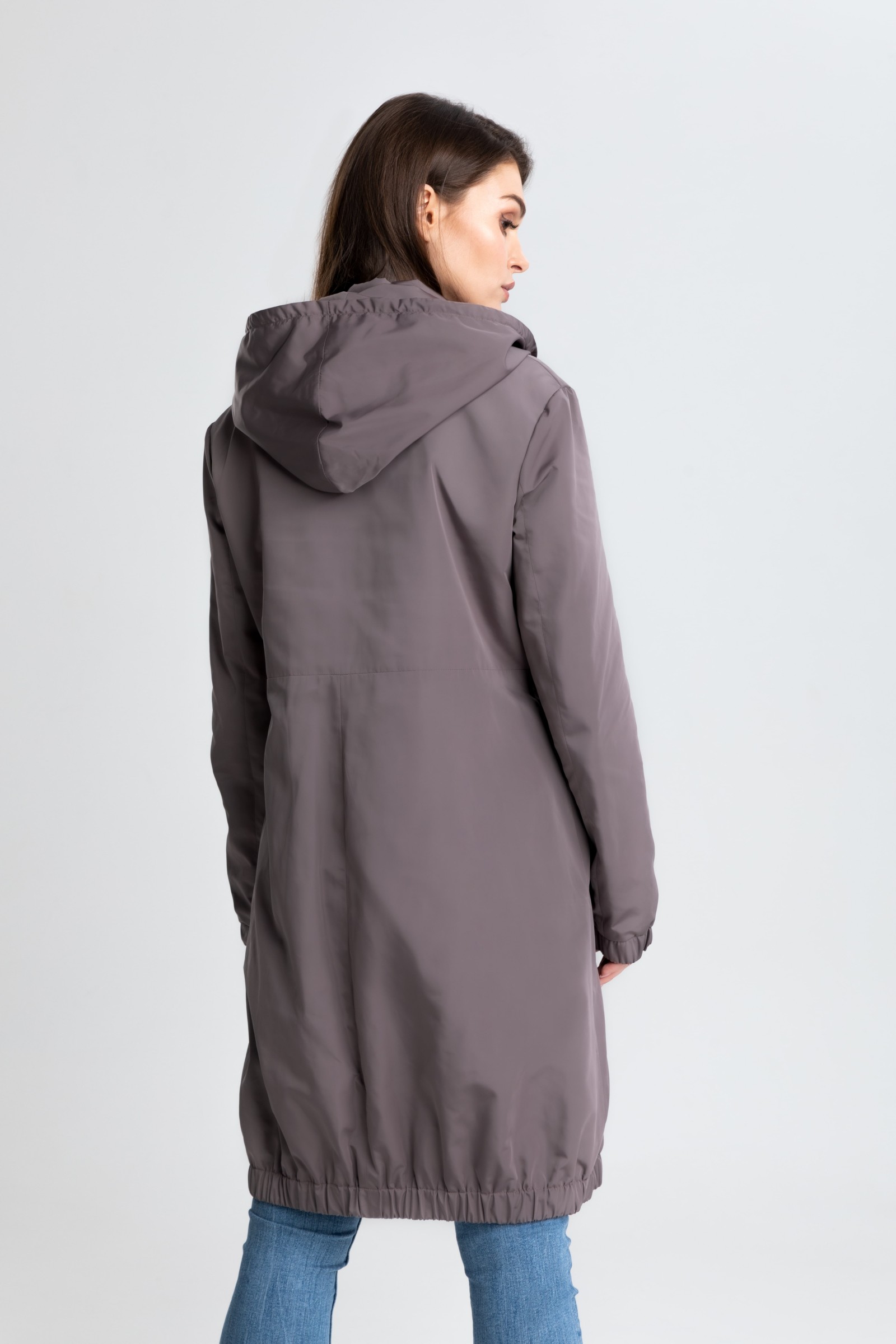 Szulist płaszcz typu parka na suwak z kapturem