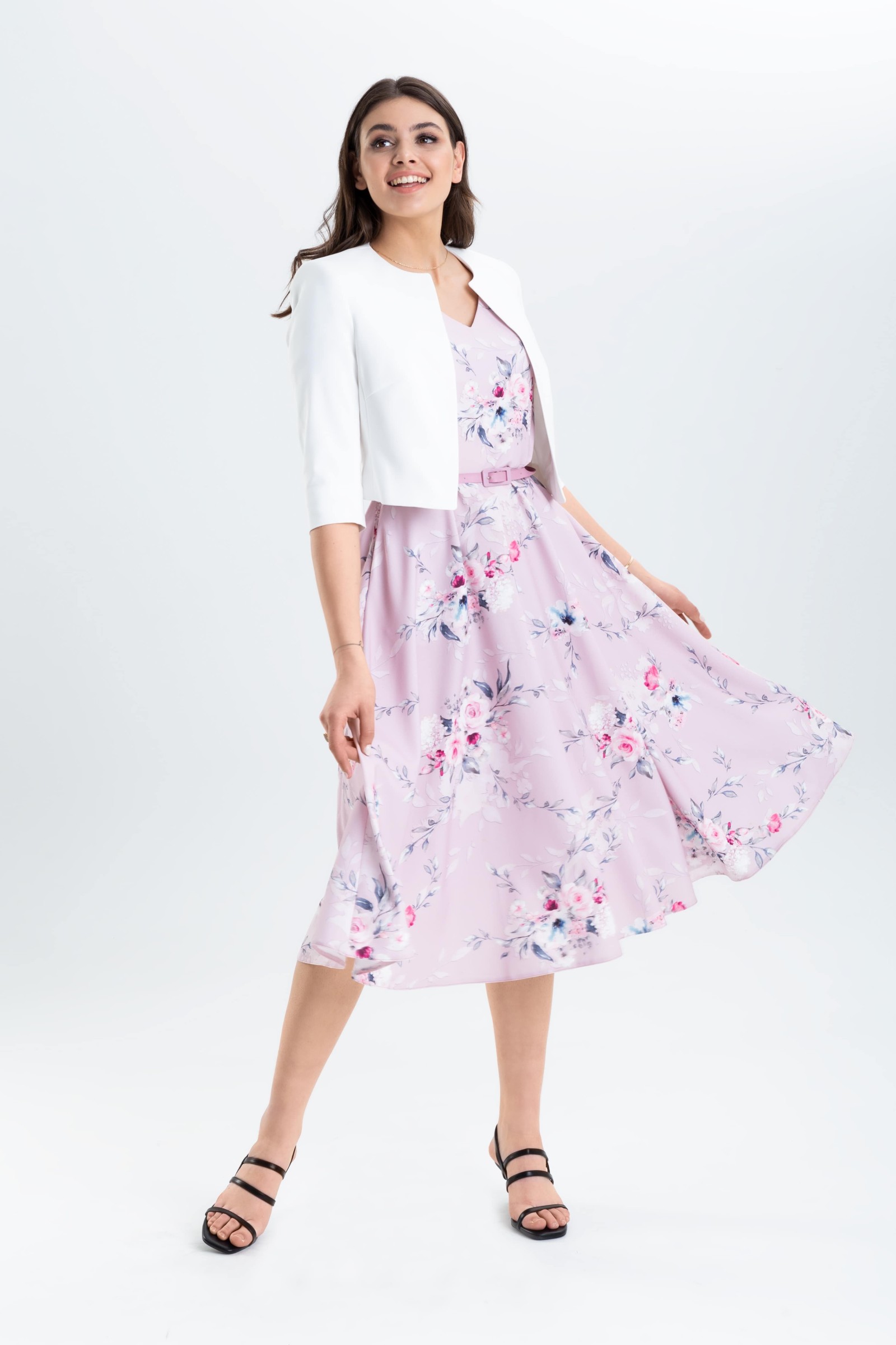 Minimalistyczny, krótki żakiet m681 Szulist