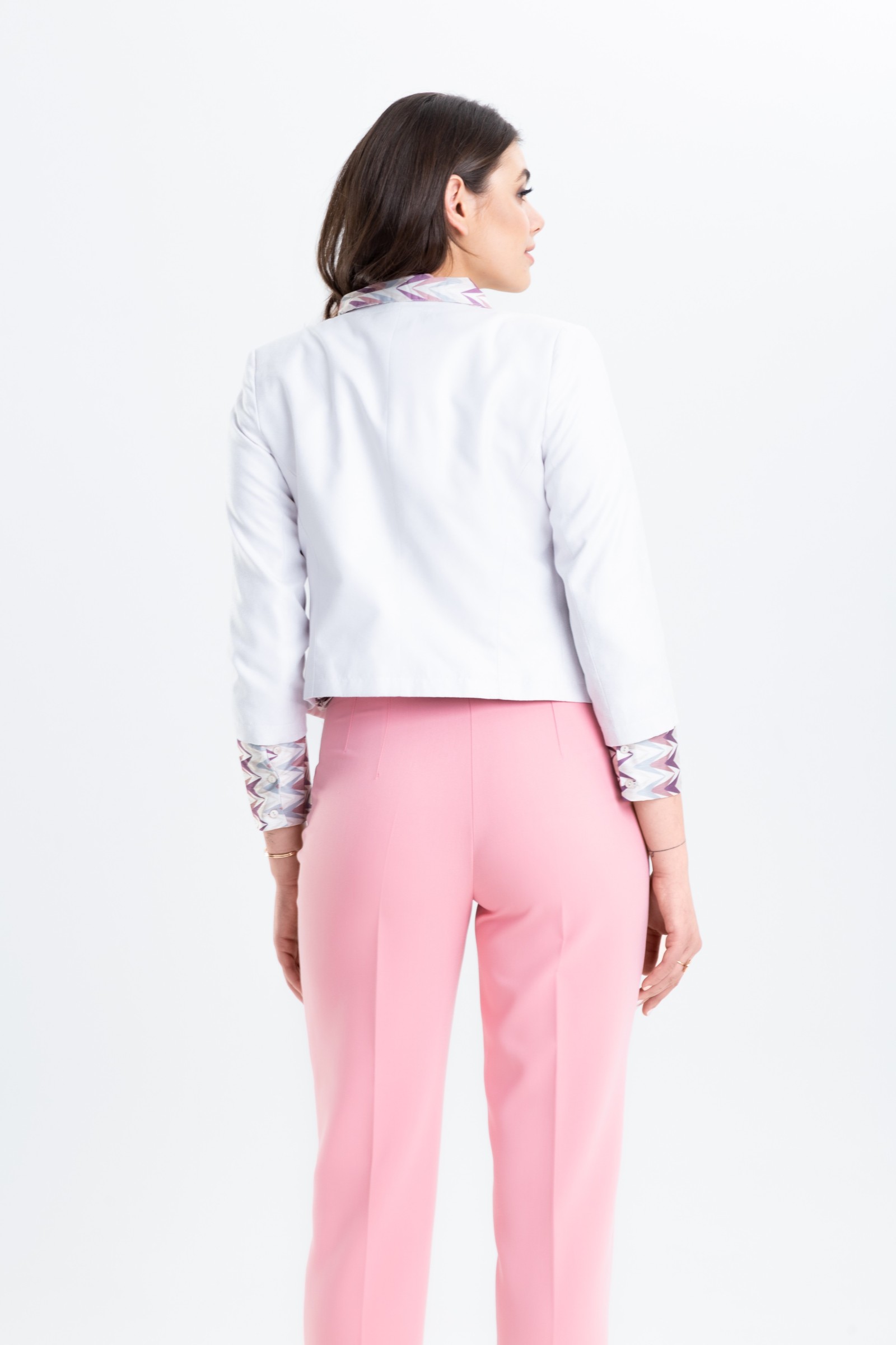 Krótki żakiet ze skóry ekologicznej m674 Szulist