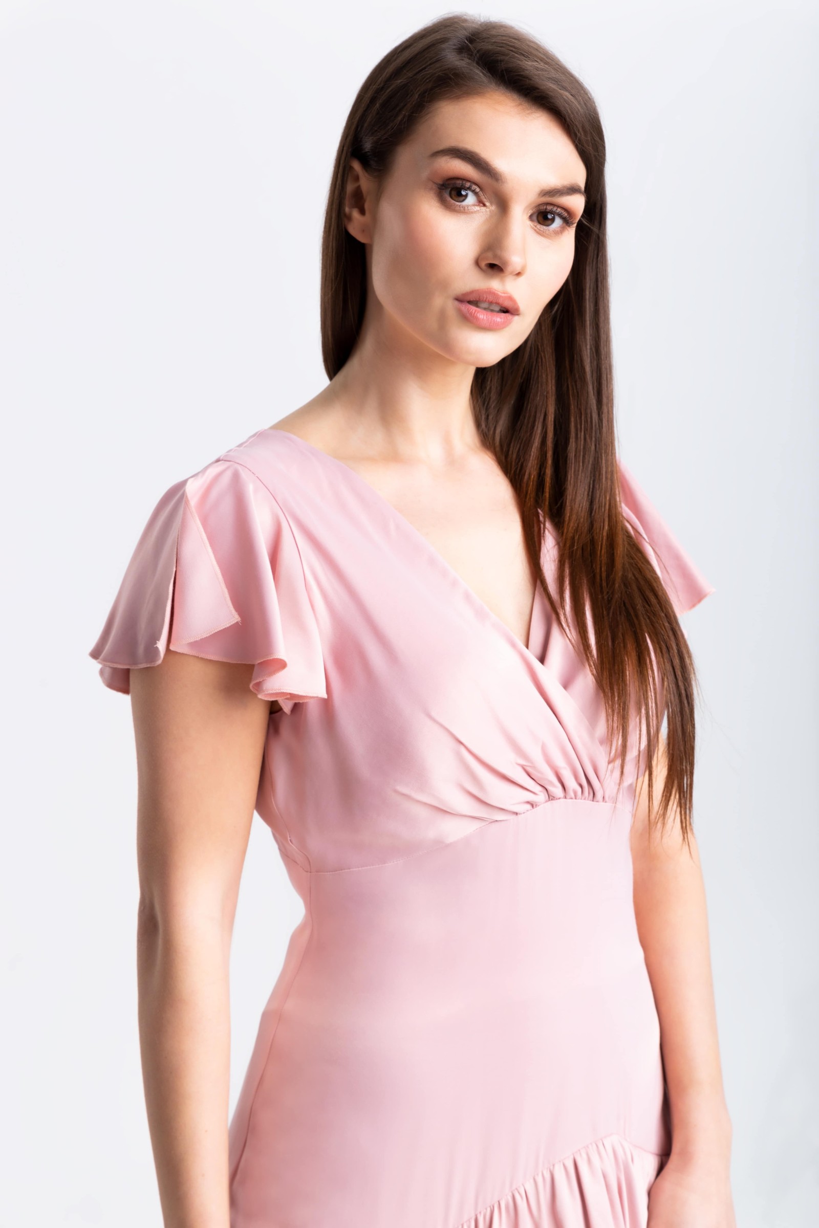 Kobieca, zwiewna sukienka z falbanami m970 Szulist